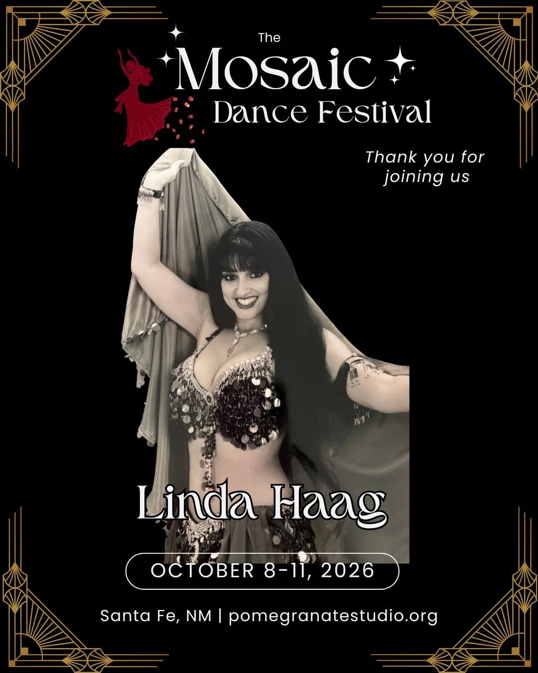 We are so grateful that Linda Haag will be joining us in celebrating Pomegranate Studios 30th Anniversary! We look forward to dancing with you!

For more info on this event please visit: pomegranatestudio.org