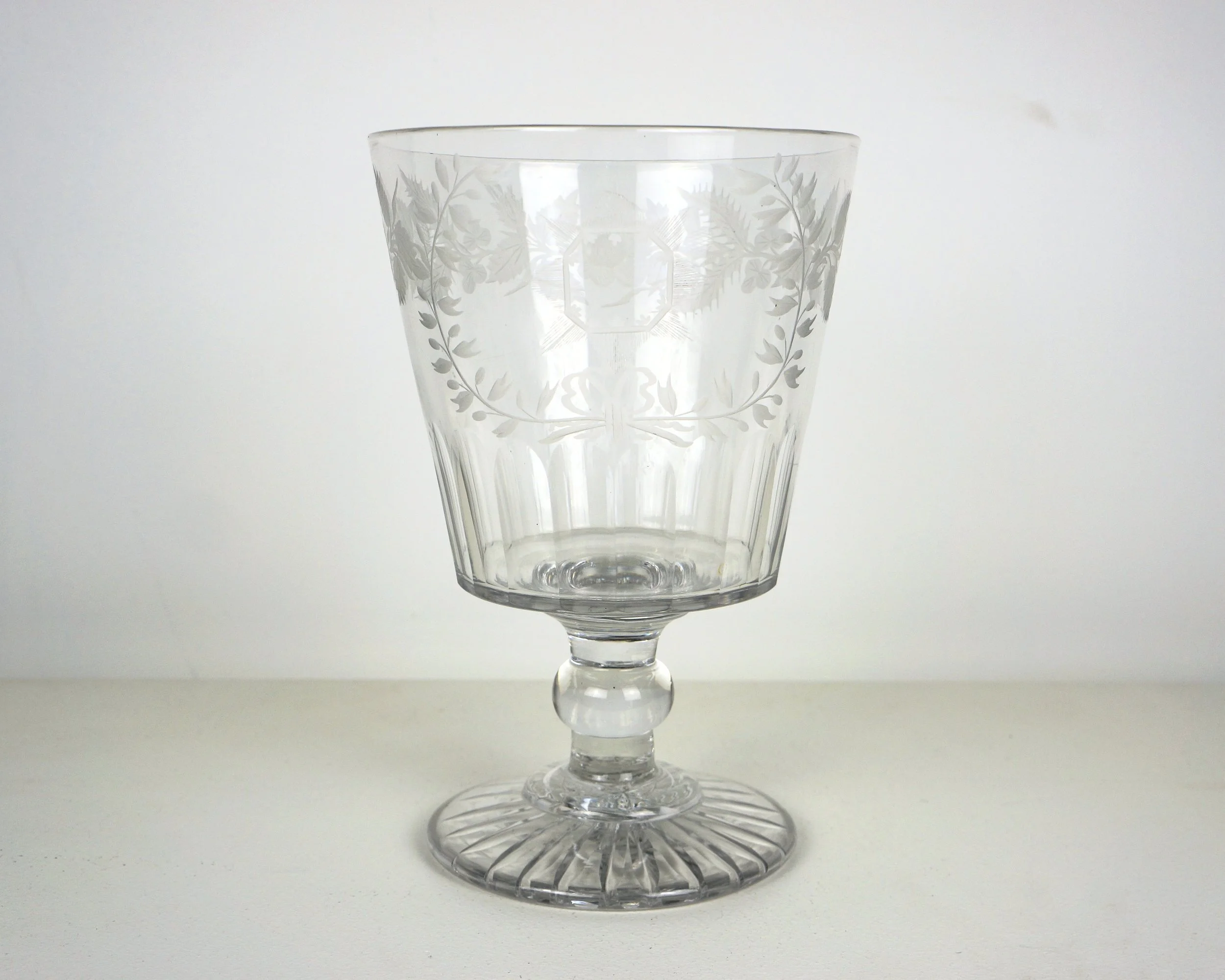 A VICTORIAN OVERSCALE GLASS RUMMER