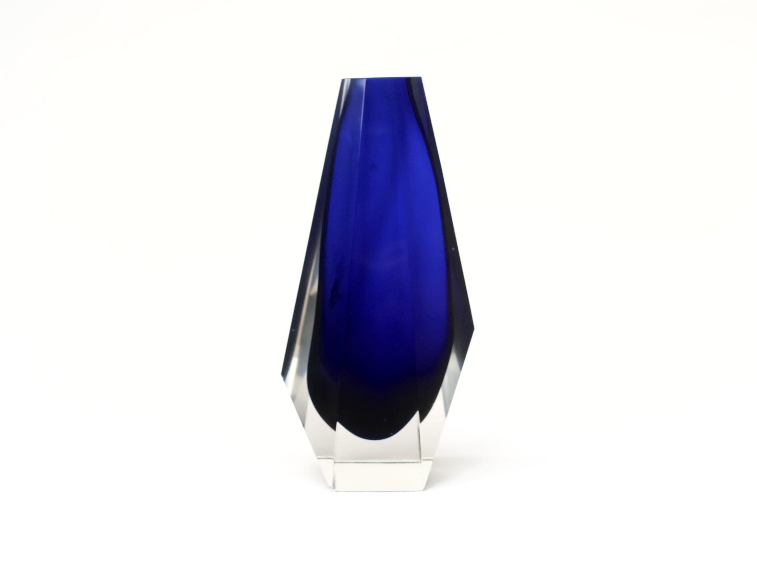 A BLUE MURANO VASE