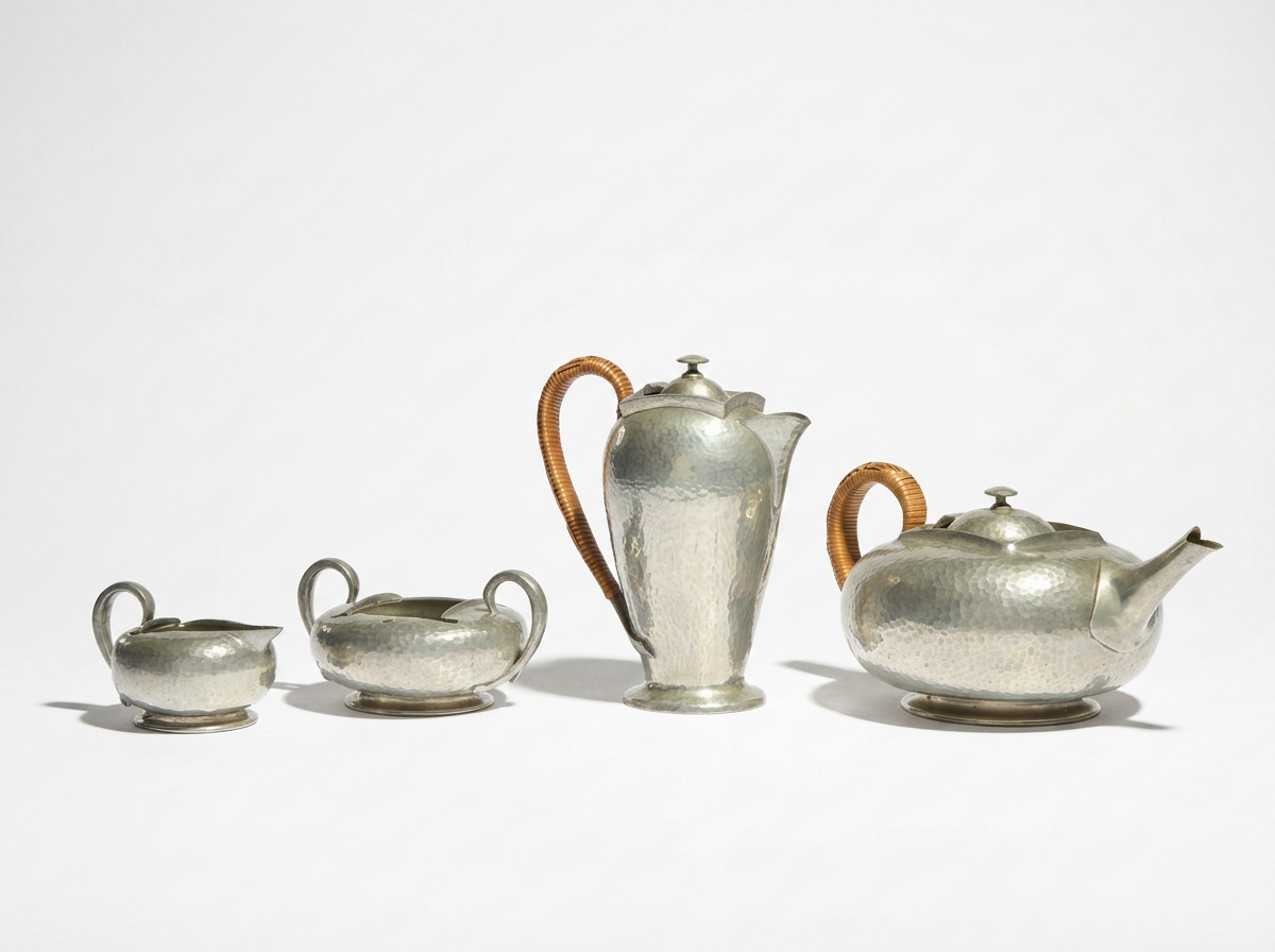 A LIBERTY & CO TUDRICWARE TEA SET