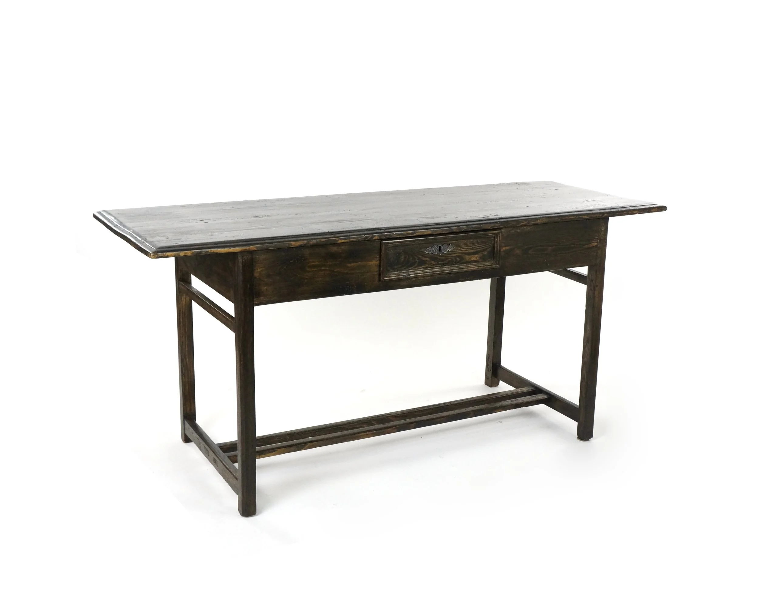 A 19TH CENTURY STAINED PINE SERVING TABLE