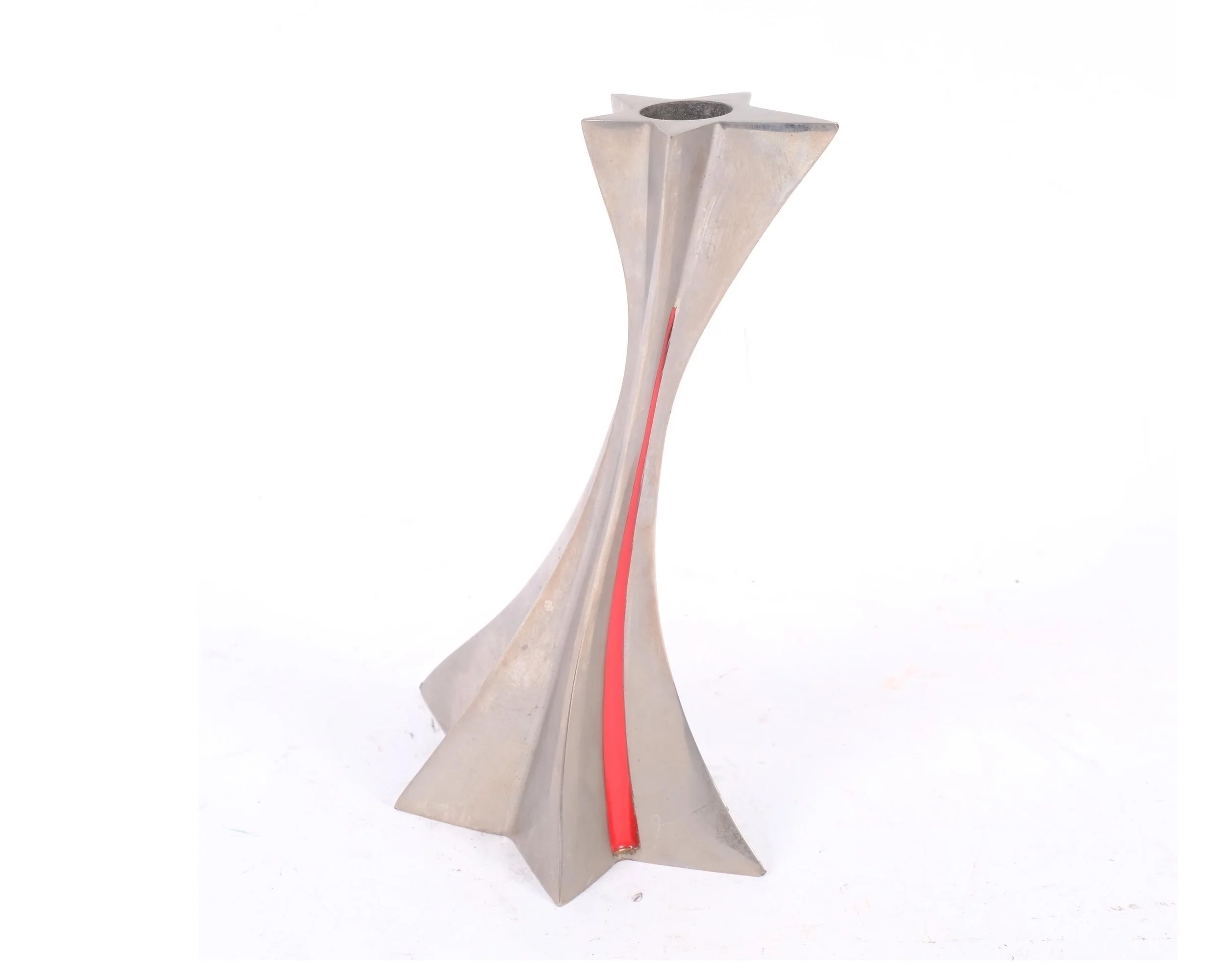 AN ALUMINIUM CANDLESTICK BY THIERRY MUGLER