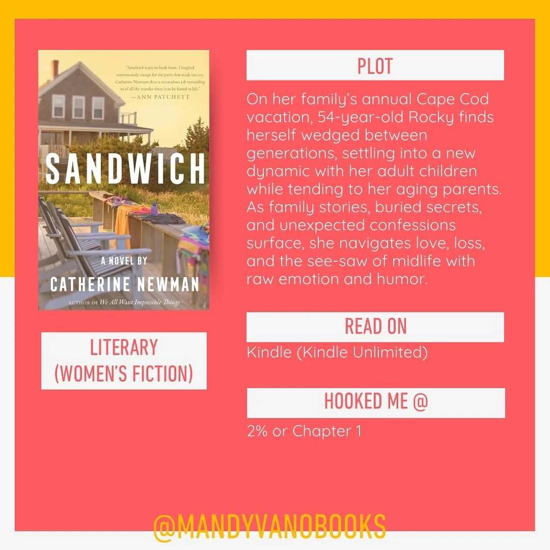 SANDWICH by Catherine Newman. Among my fellow writers, I am the last to have read this book. Yet, I know many of my other friends and family haven&rsquo;t picked this up, and recommending (coercing) them to do so has consumed many of my conversations