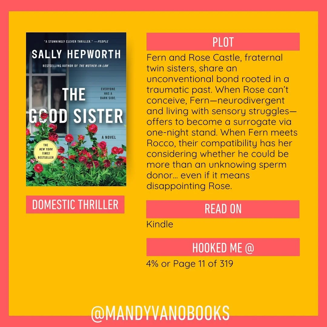 THE GOOD SISTER by Sally Hepworth

This is the first book I&rsquo;ve read in less than 24 hours since I had my daughter in December. It was that good! I am embarrassingly late to the game both on this book and on Sally Hepworth in general, but she is