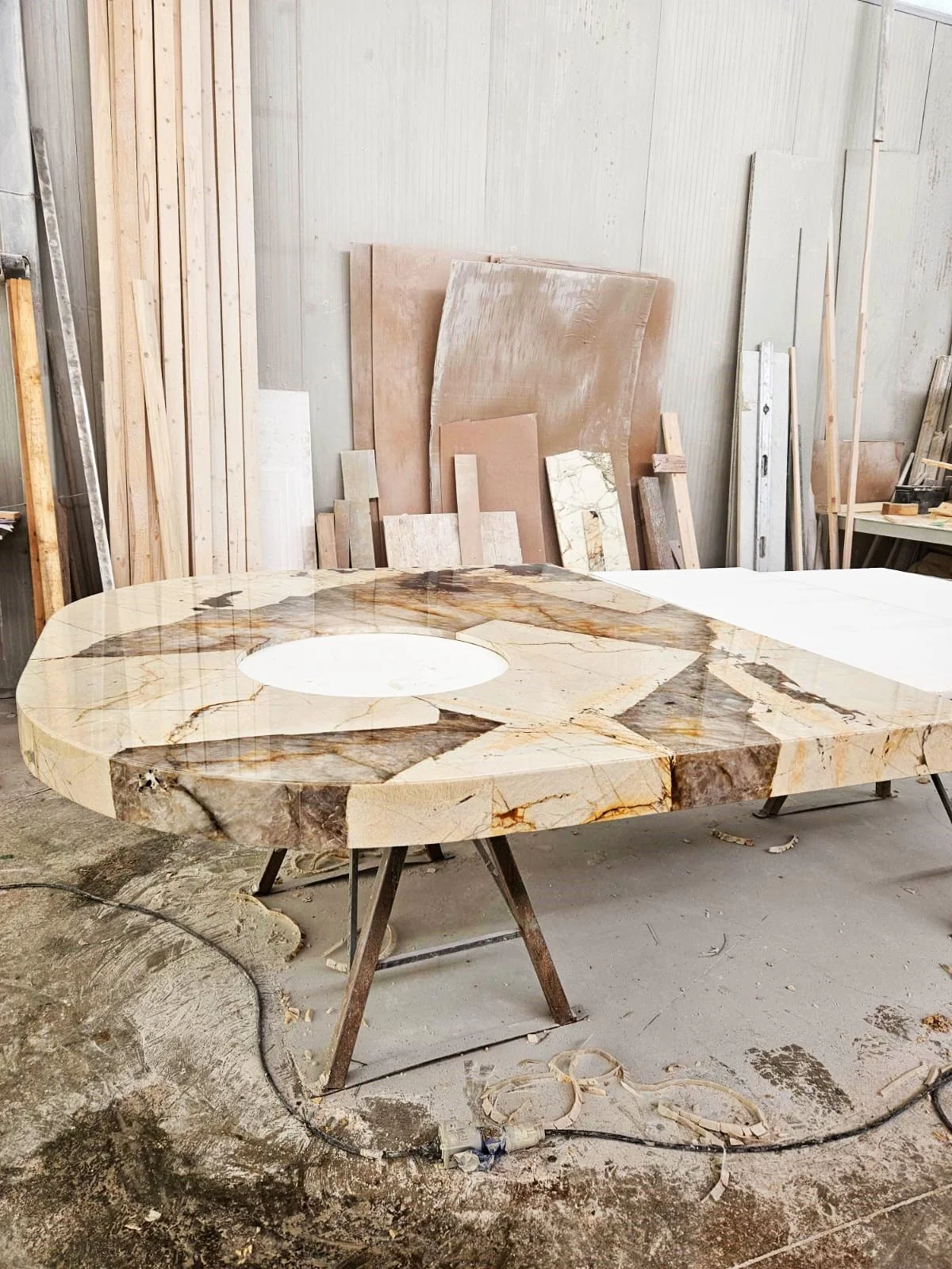 Patagonia marble for the Paper Moon Restaurant by Innova Stone