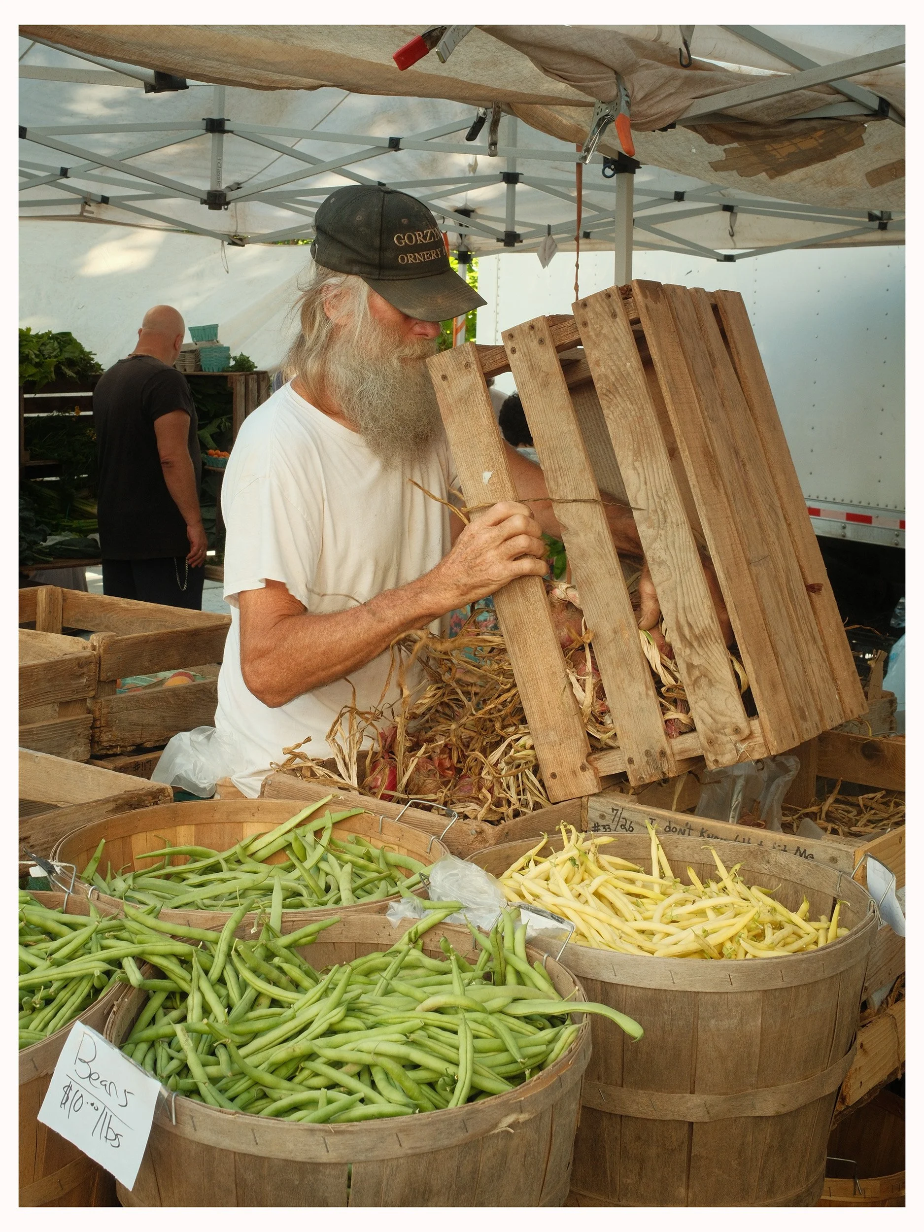 Farmer at Union Square Greenmarket New York City
