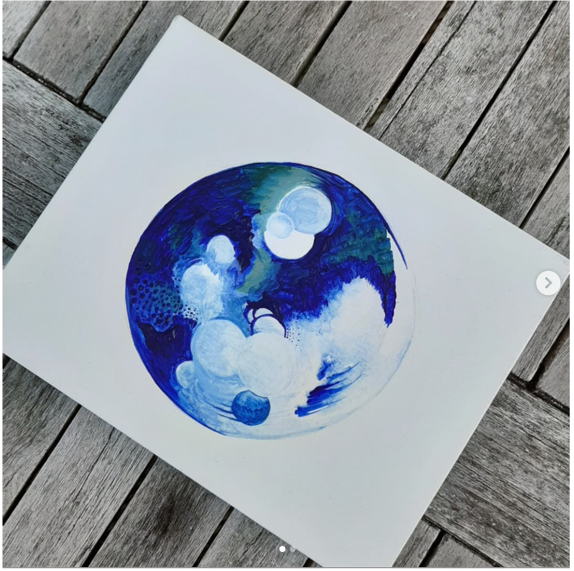 artwork of moon and energy 