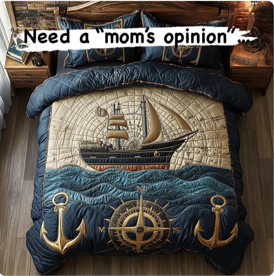 Thinking to get this for the captain’s cabin birth. …what do you think. Too nautical, tacky, or too boaty” … only $100
.
As I have said before I can buy a $130K RV or a $1.2M boat in a heart beat because it is all about the