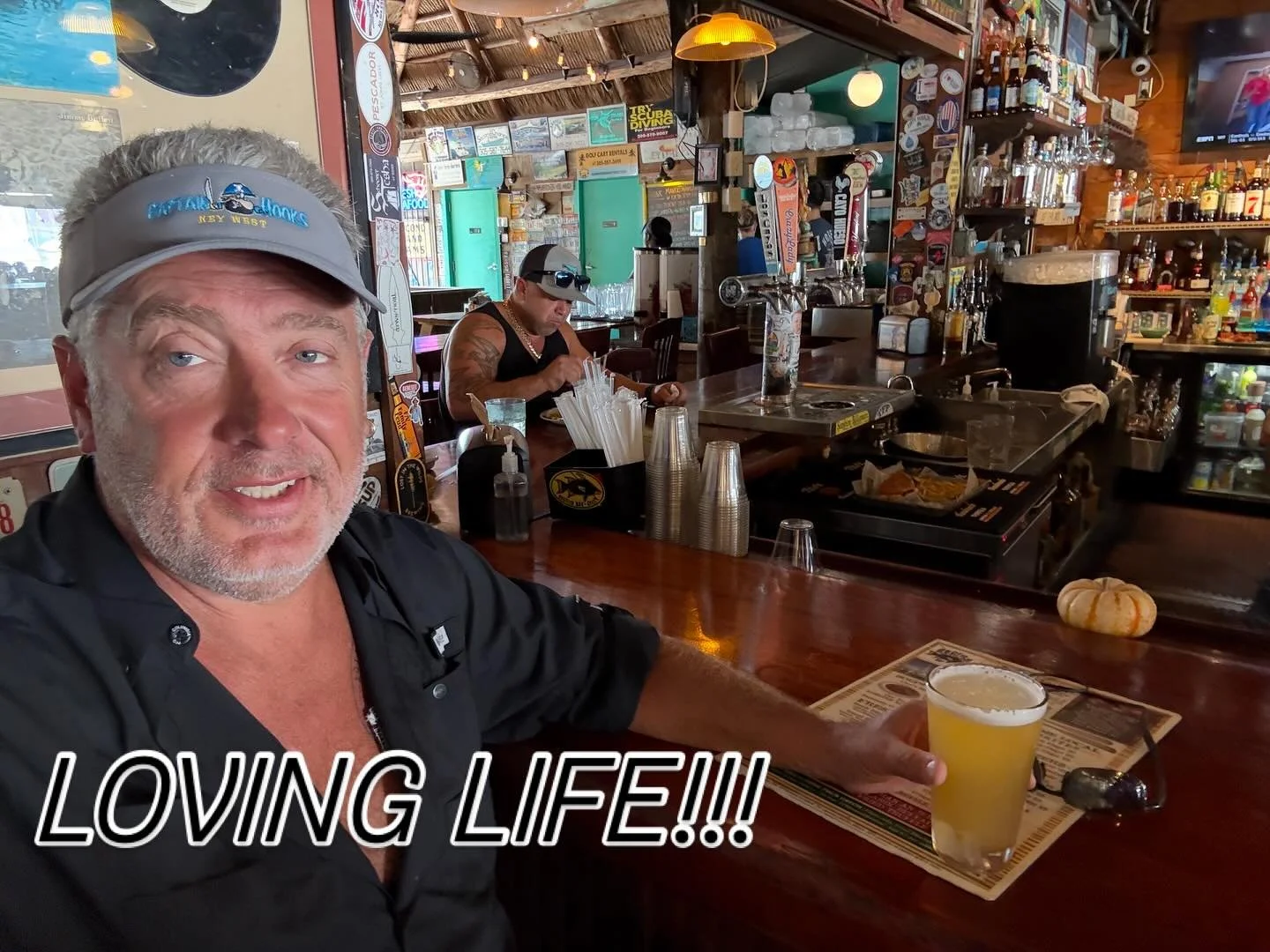 So after hanging out all morning on beautiful clear bluewater, listening tunes, bullshitting with a bunch of divers and making $250 doing it, I now get to go into my favorite bar in Key West for lunch as it&rsquo;s in the same marina the dive boat go
