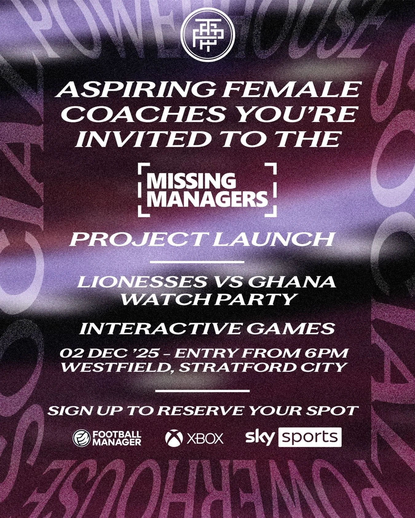 Female Coaches, this one&rsquo;s for you 🫵

@xboxuk and @skysportsfootball are on a mission to get more women on the touchline, and you can be part of it.

Join us for our Missing Managers event on 2nd December and kickstart your journey to the dugo
