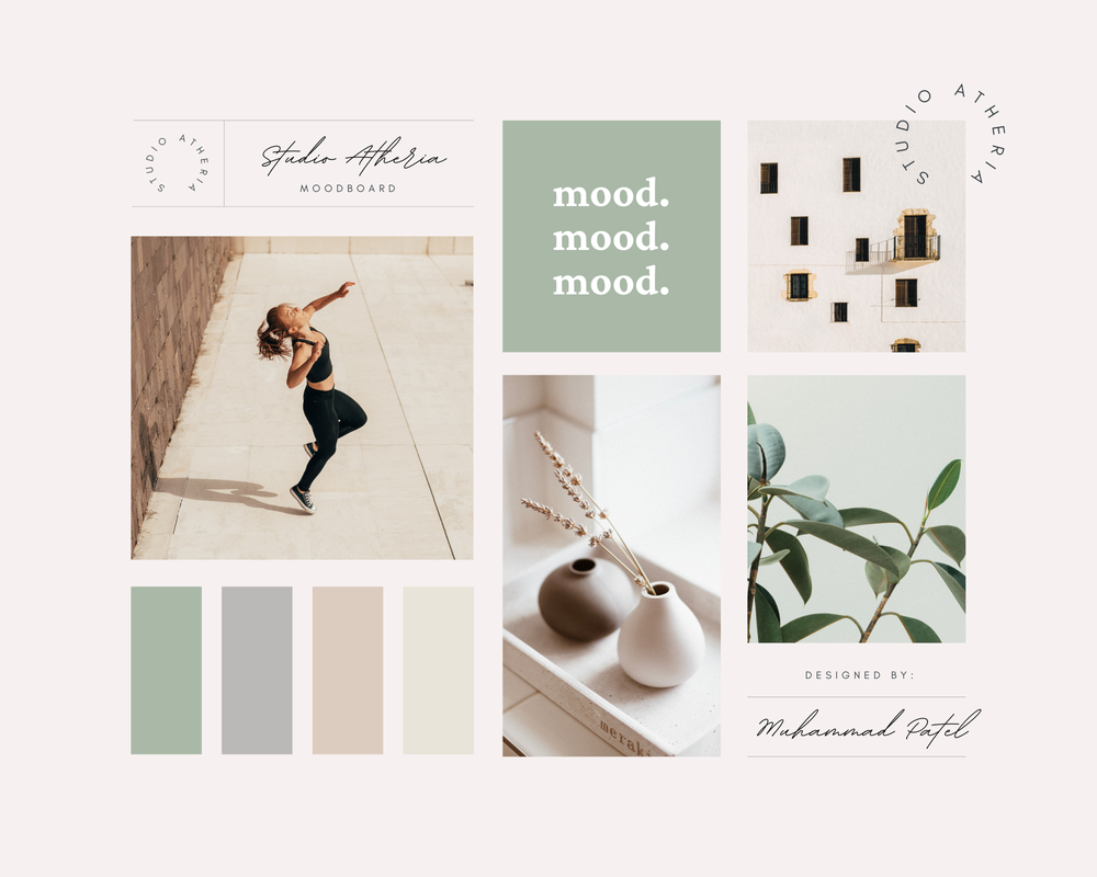 Pink and Green Clean Grid Color Inspiration Moodboard Photo Collage.png