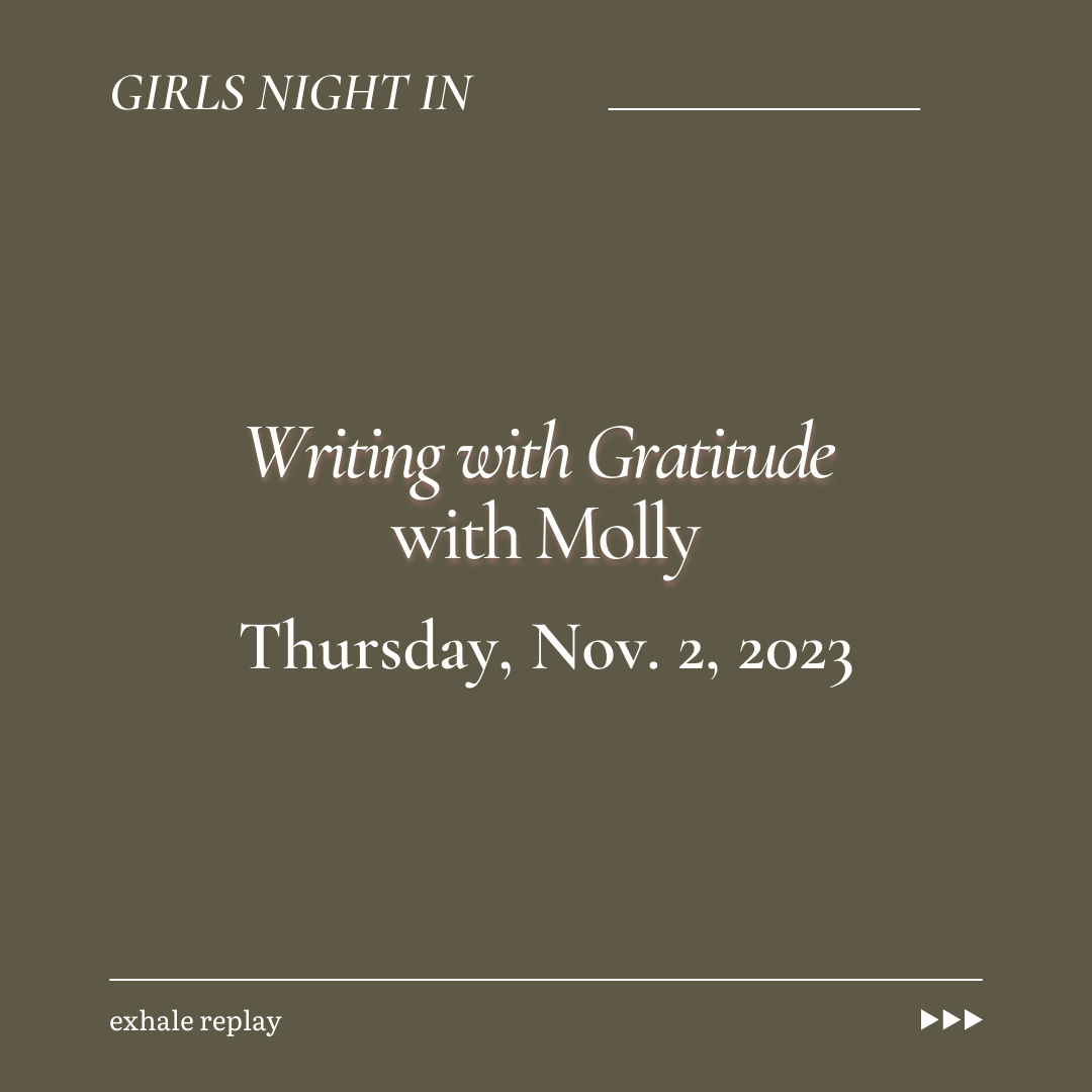 November 2023: Writing with Gratitude