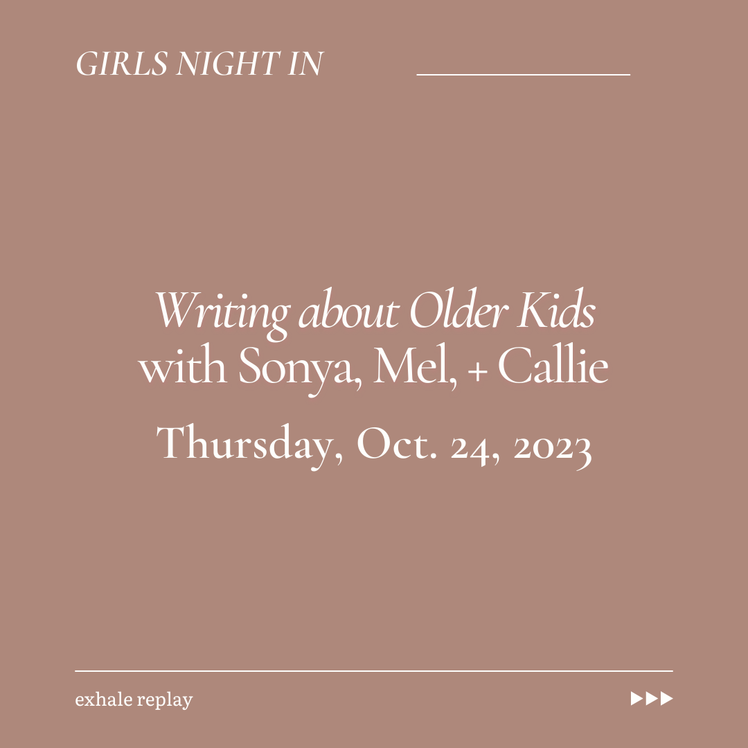 October 2023: Writing about Older Kids
