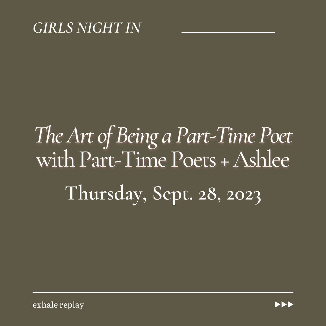 September 2023: The Art of Being a Part-Time Poet