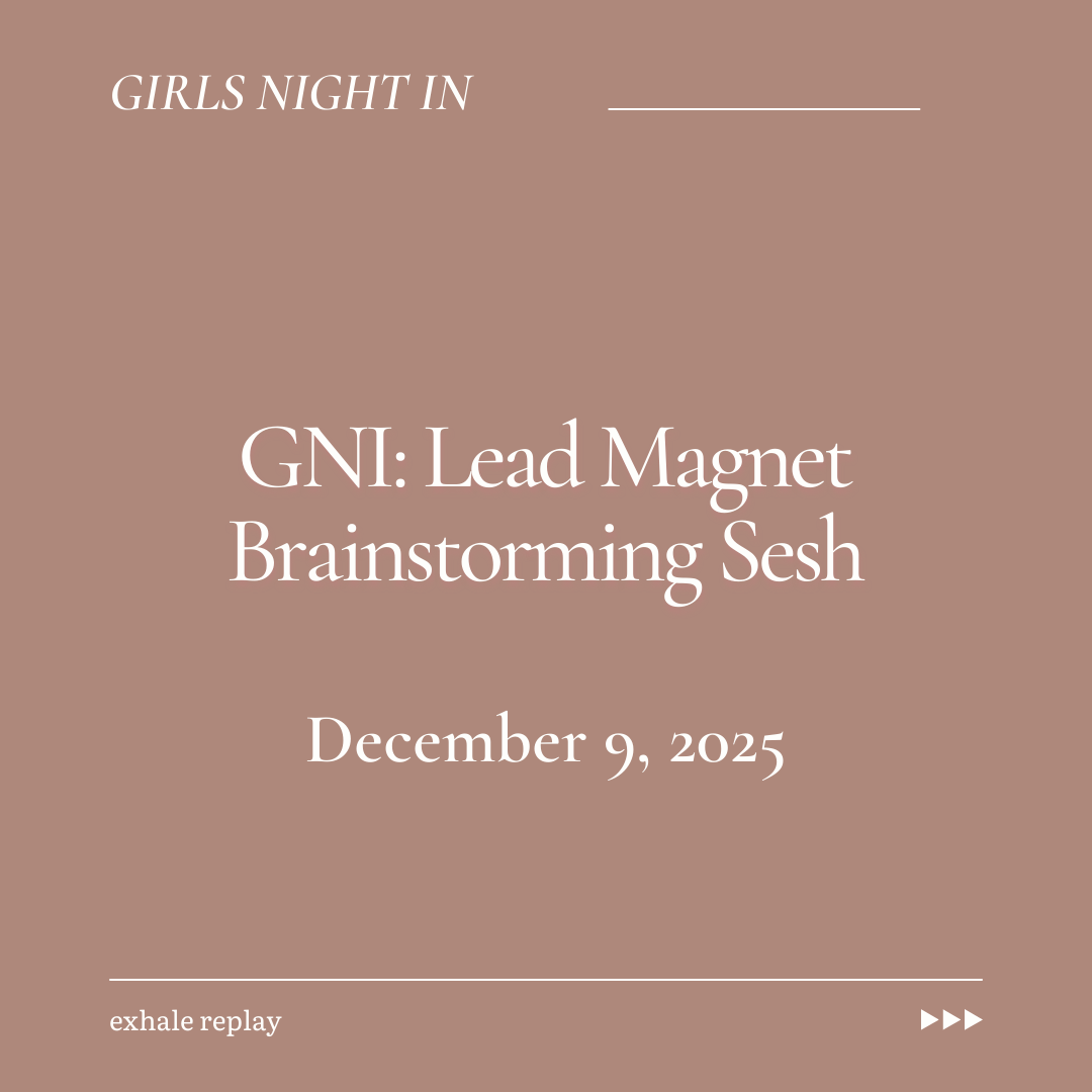 GNI: Lead Magnet Brainstorming Sesh