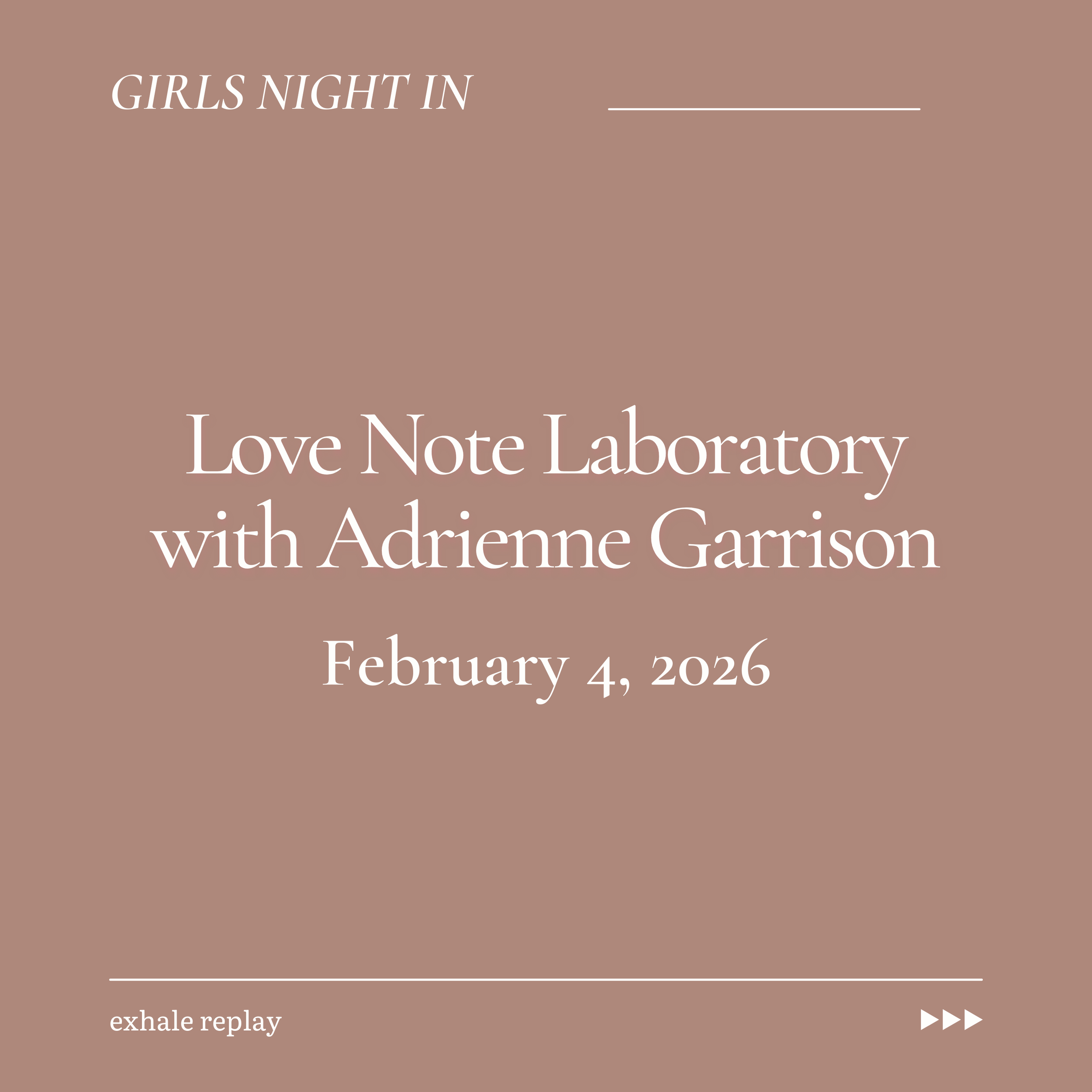 Love Note Laboratory with Adrienne Garrison