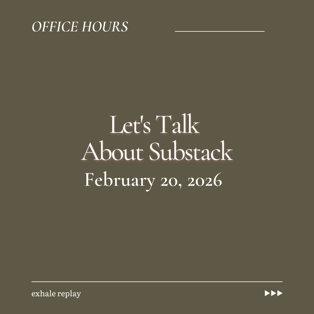 Office Hours: Let’s Talk about Substack (Again!)