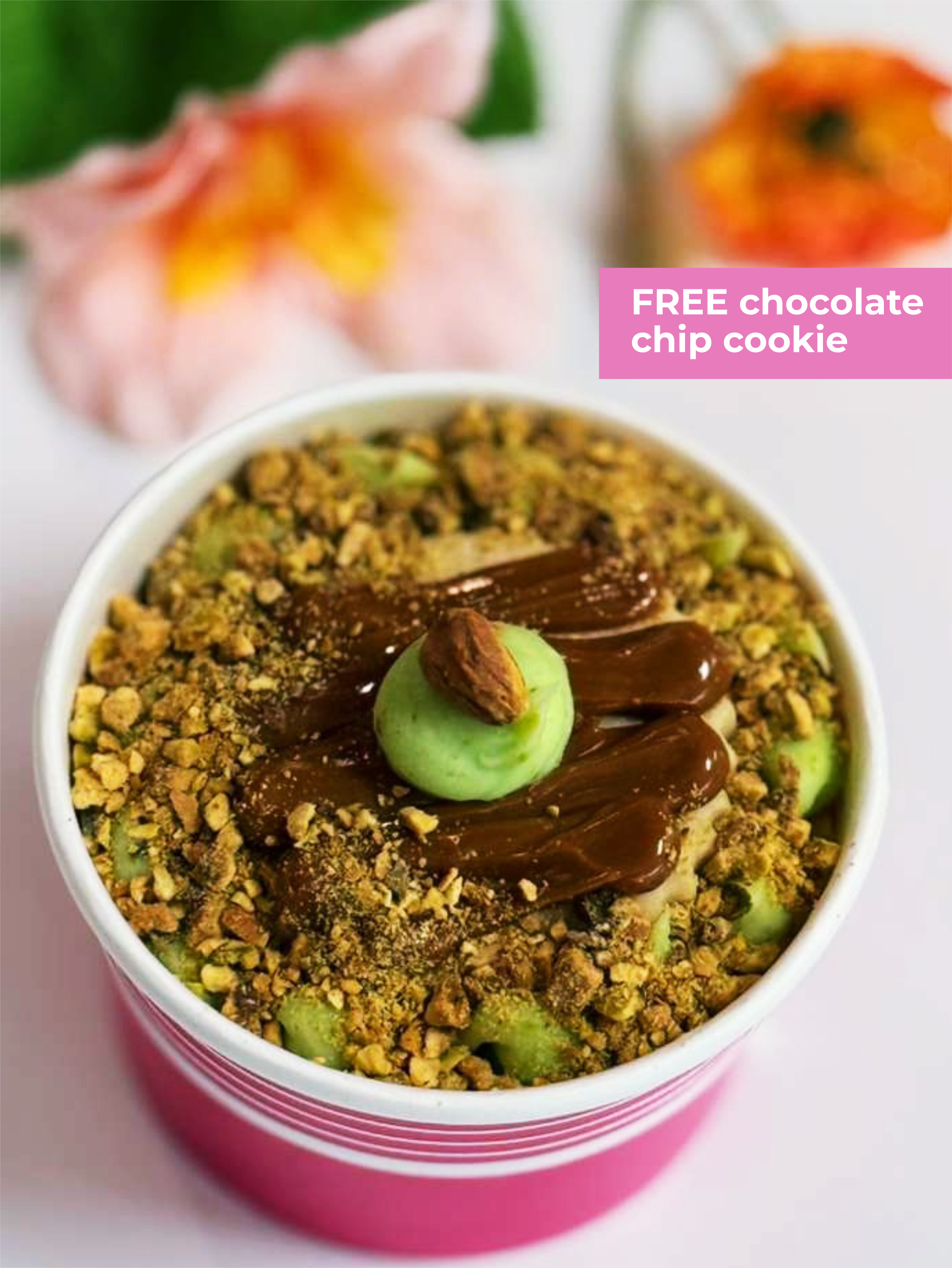 Cuchareable de alfajor de pistachio