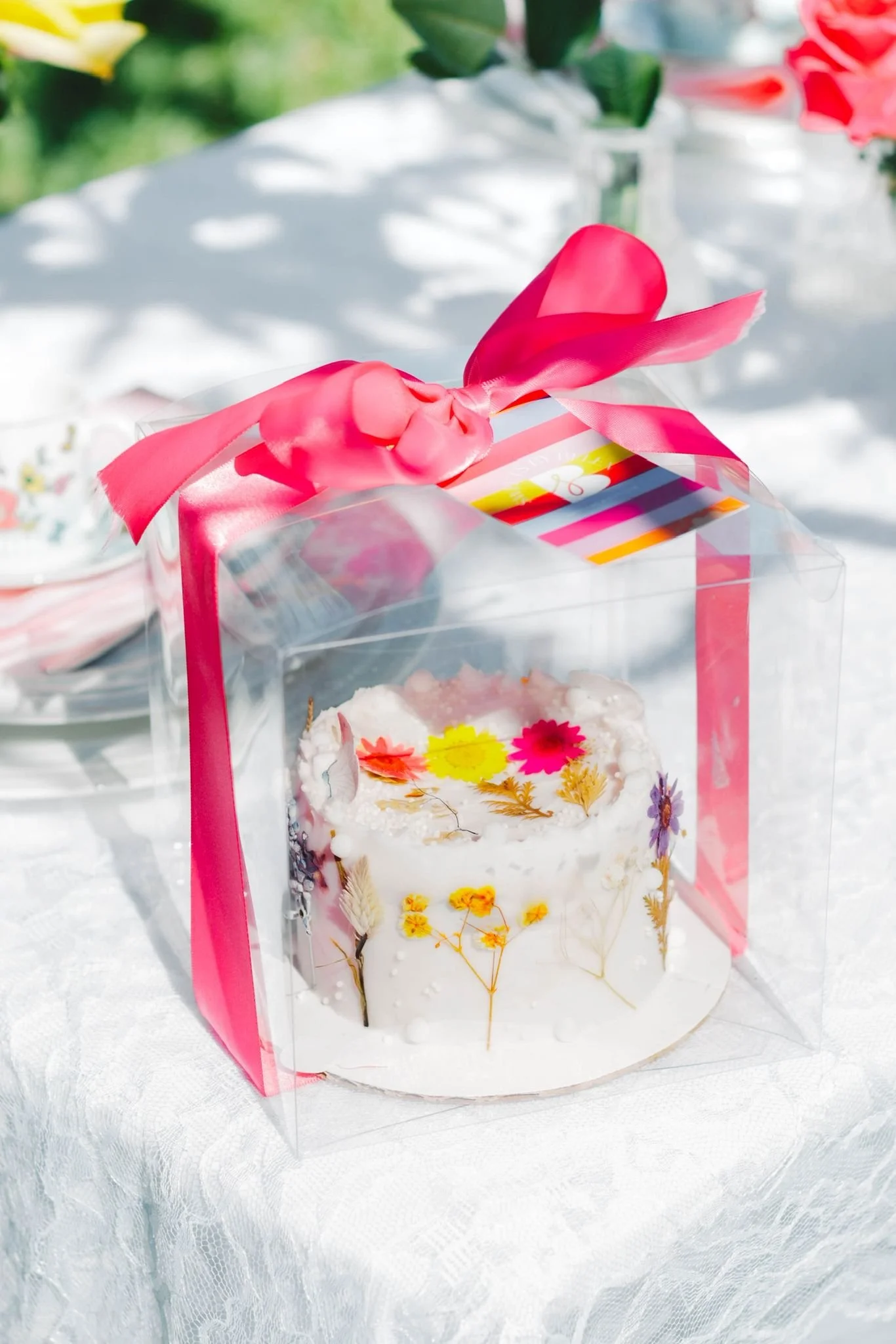 4” Valentine’s Floral Cake