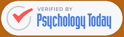 Verified by Psychology Today badge with a checkmark inside a red circle.