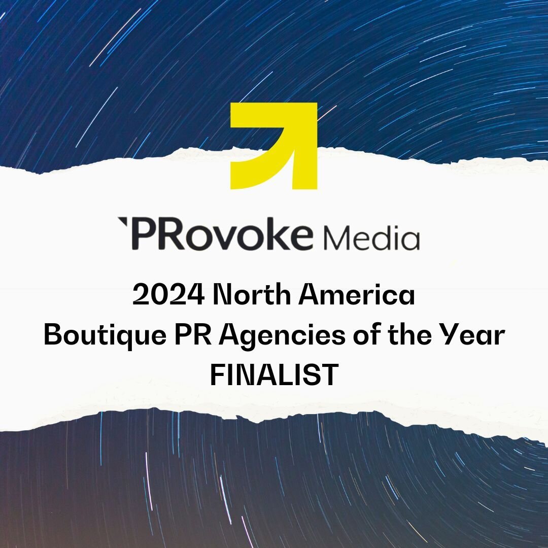 We are honored to be recognized as one of PRovoke Media's finalists for their 2024 North America Boutique PR Agencies of the Year! 🏆
 
Ranked alongside some incredible agencies, we are so proud of what we have accomplished over 15 years in business.