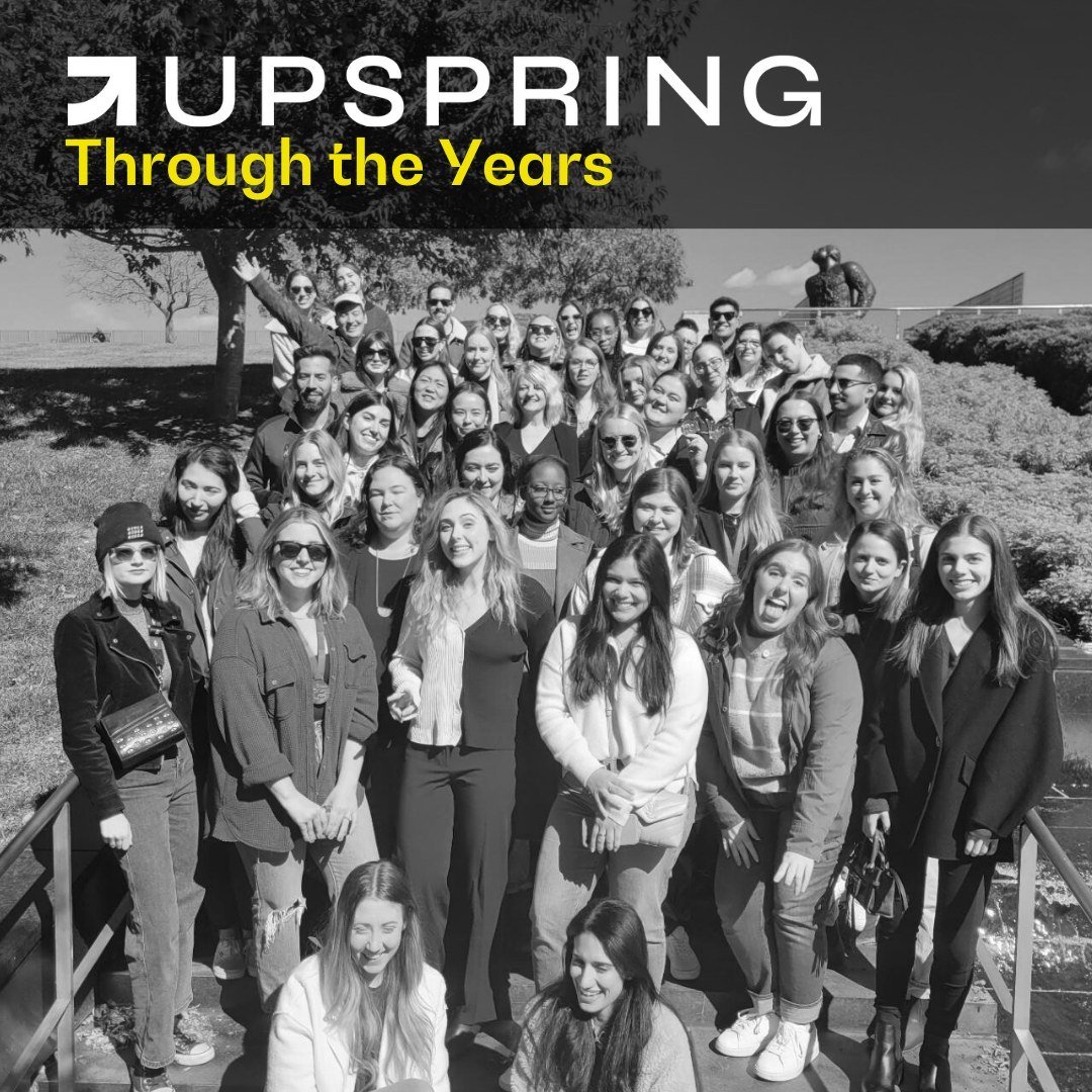 Today, we're taking a trip down UpSpring's memory lane, reminiscing on our &quot;firsts&quot; as an agency, including:

✨ Moving into our first office (that wasn't a Starbucks... 😉)
✨ Hiring our first employee, Jana, who is still with us today!
✨ La