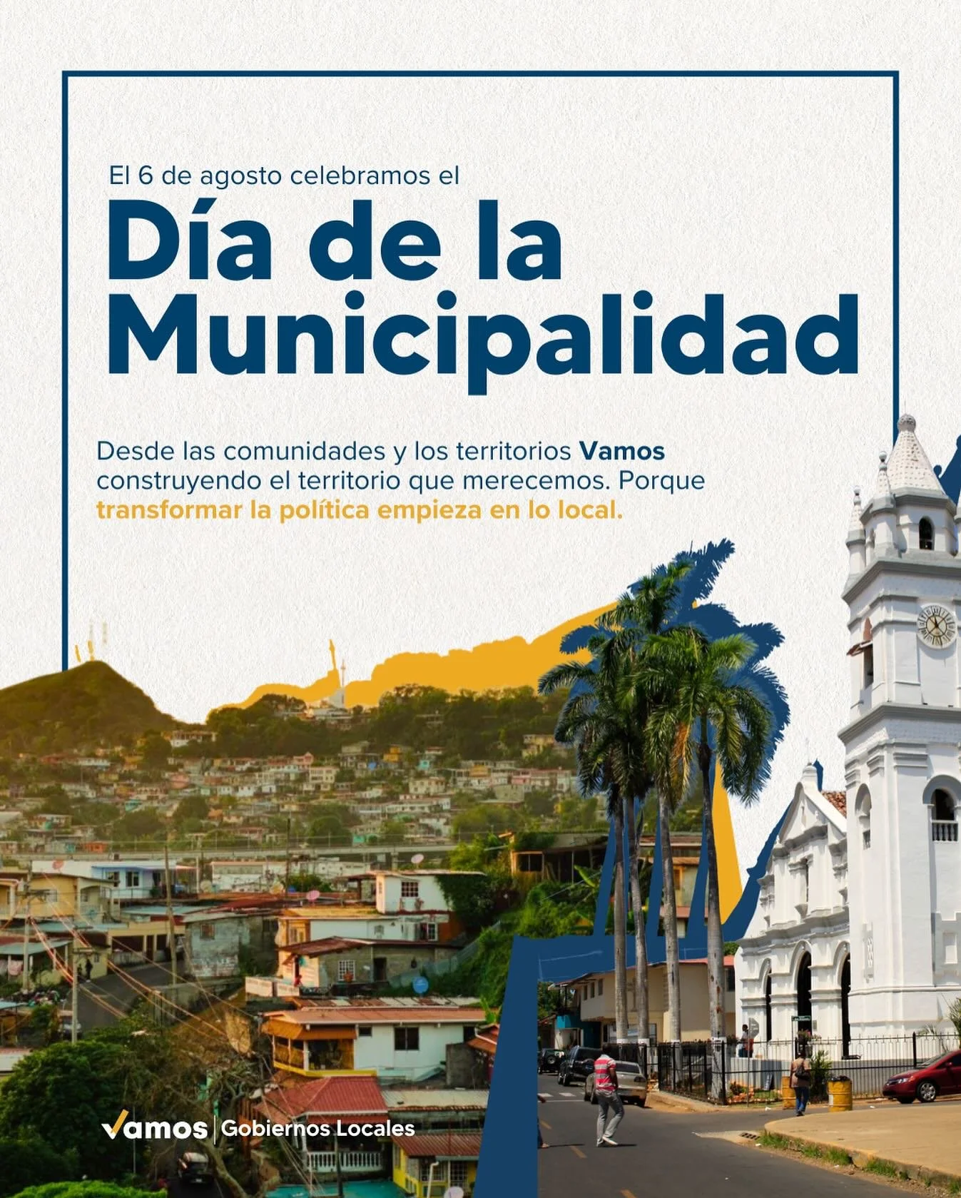 Hoy celebramos el D&iacute;a de la Municipalidad en Panam&aacute;.
Un d&iacute;a para reconocer el papel clave que tienen nuestras alcald&iacute;as y juntas comunales en transformar la vida cotidiana de las personas.

En VAMOS creemos que la pol&iacu