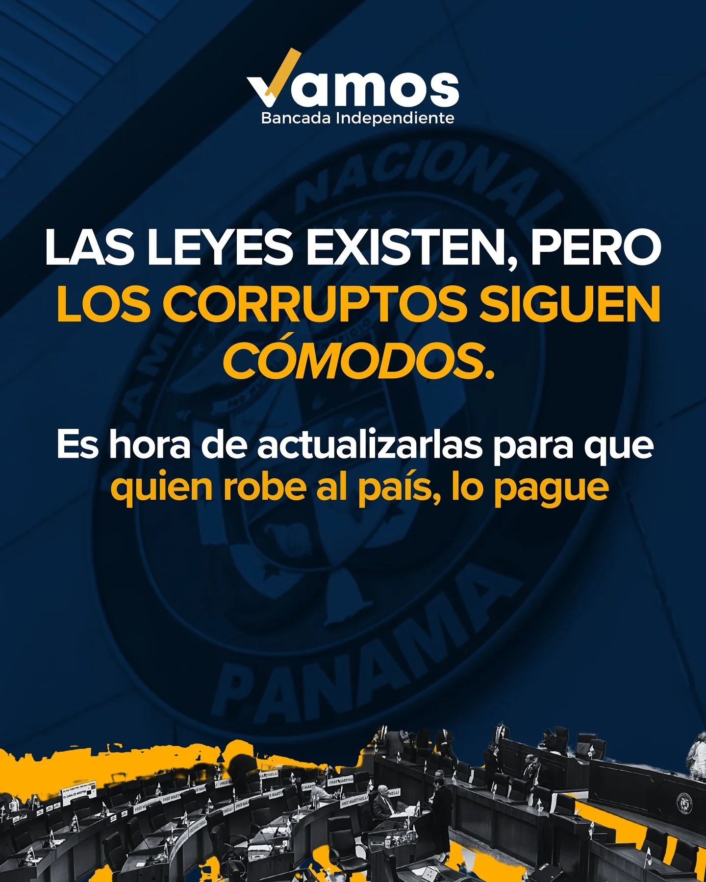 Las leyes existen, pero los corruptos siguen c&oacute;modos. Es hora de actualizar las leyes para que quien robe al pa&iacute;s, lo pague.

BASTA DE CORRUPCI&Oacute;N. ❌