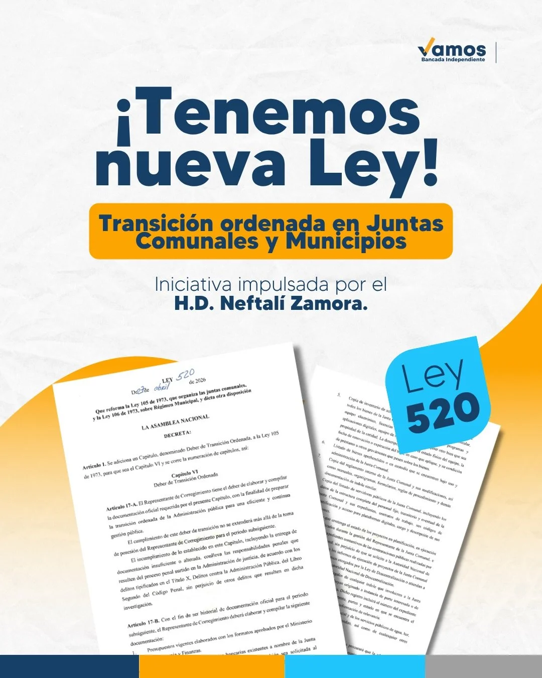 TENEMOS NUEVA LEY #LEY520 🏛️🔍