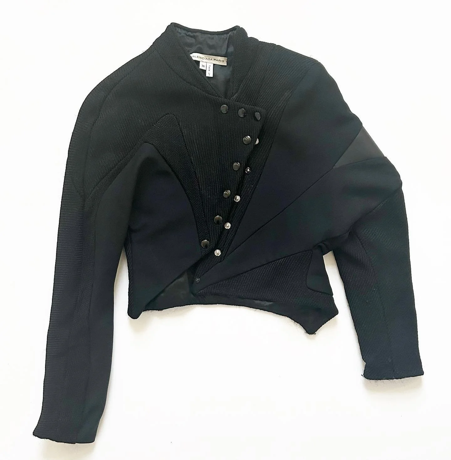 Balenciaga Fall 2003 asymmetrical drop shoulder jacket ⚖️