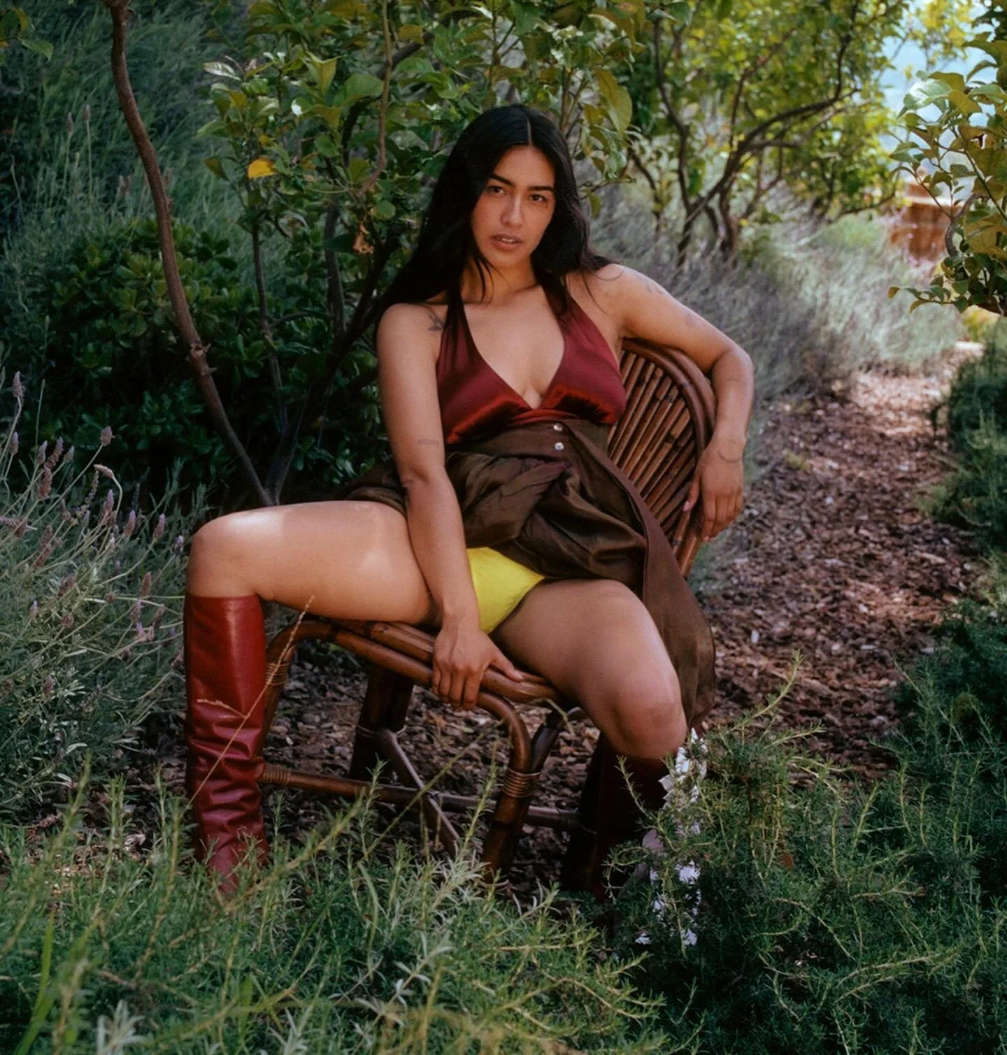 Niko Rubio styled by @harperslate in a Romeo Gigli Spring 1990 wrap skirt from Arbitrage NYC 🐚 photography @piariverola creative direction @kattypaldos