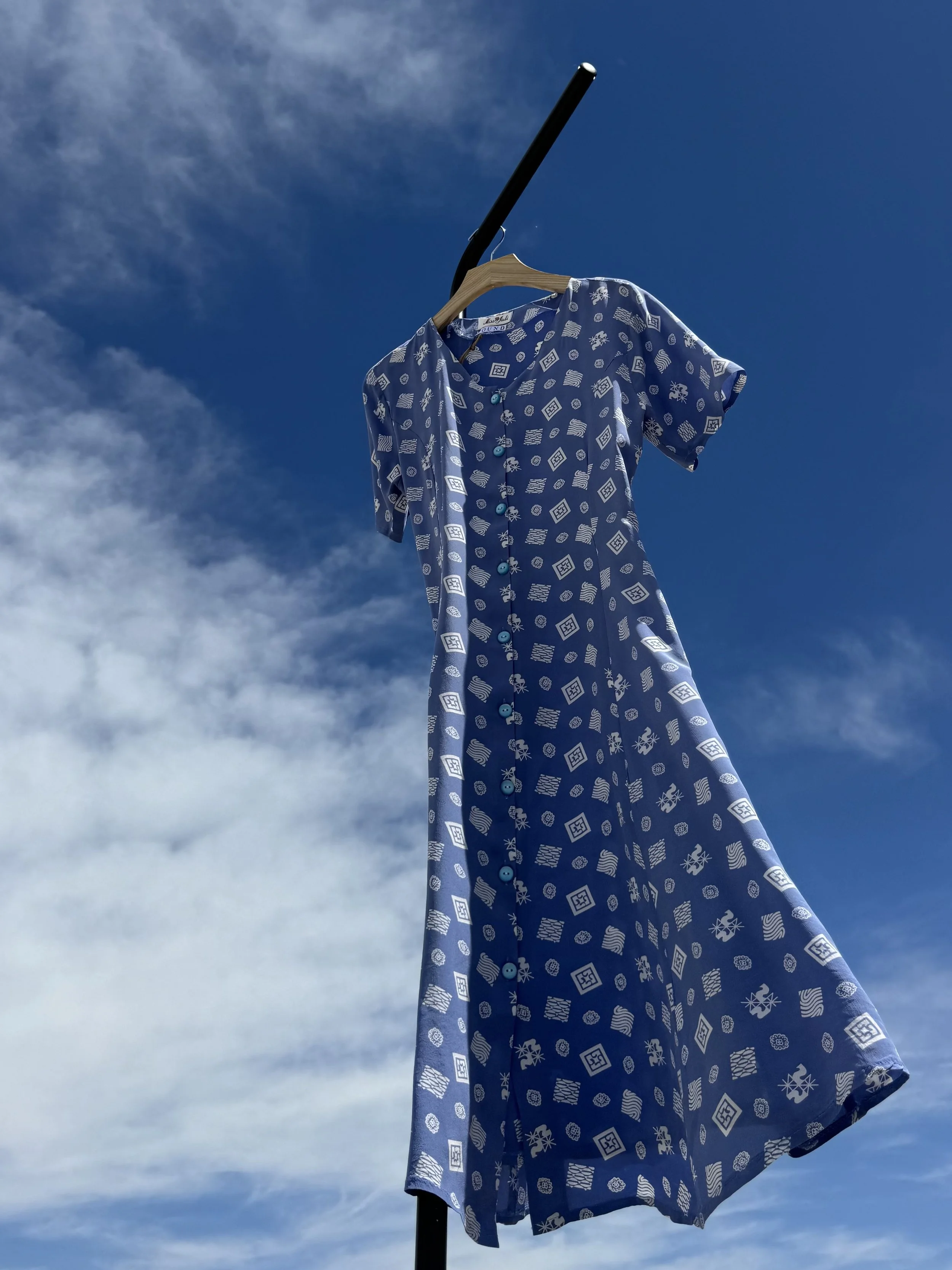 EARTH DAY DROP Miss Juli Print Dress - 1990s