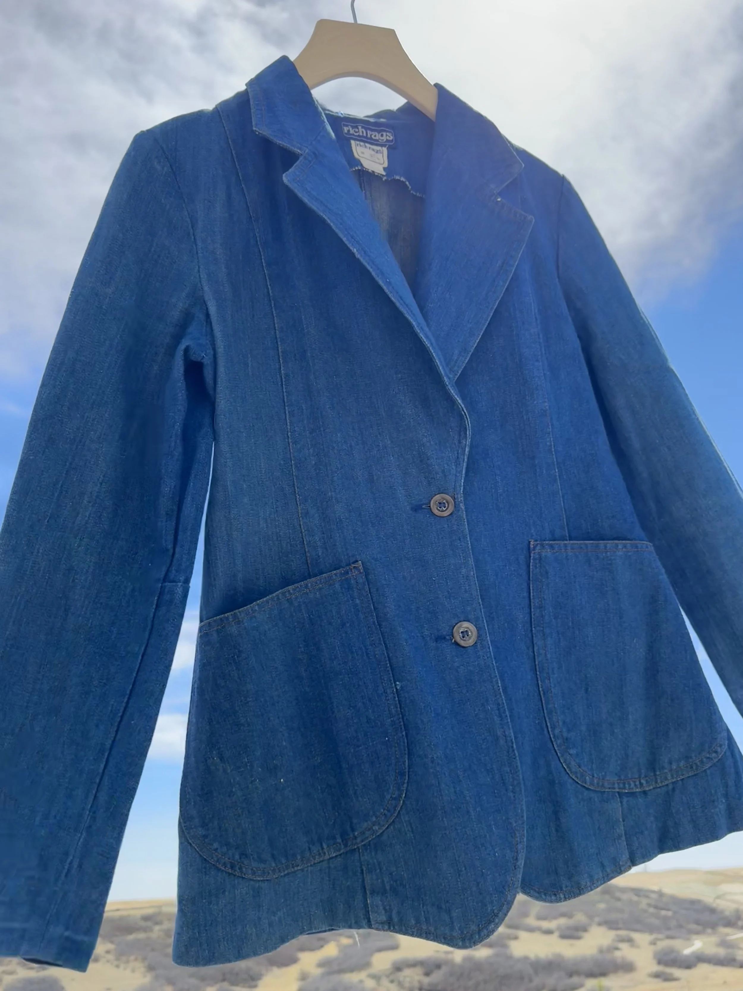 EARTH DAY DROP Rich Rags Denim Blazer -1970s