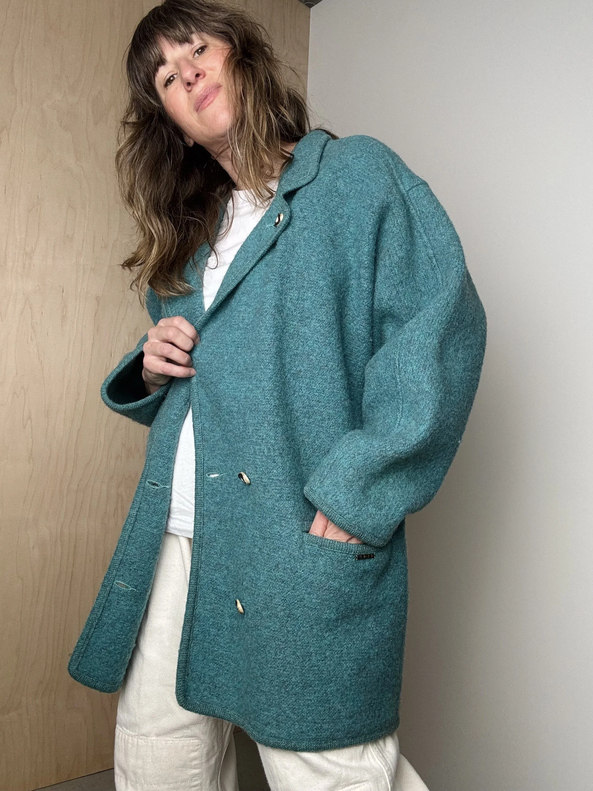 FLASH DROP 1980s Geiger Boiled Wool Coat