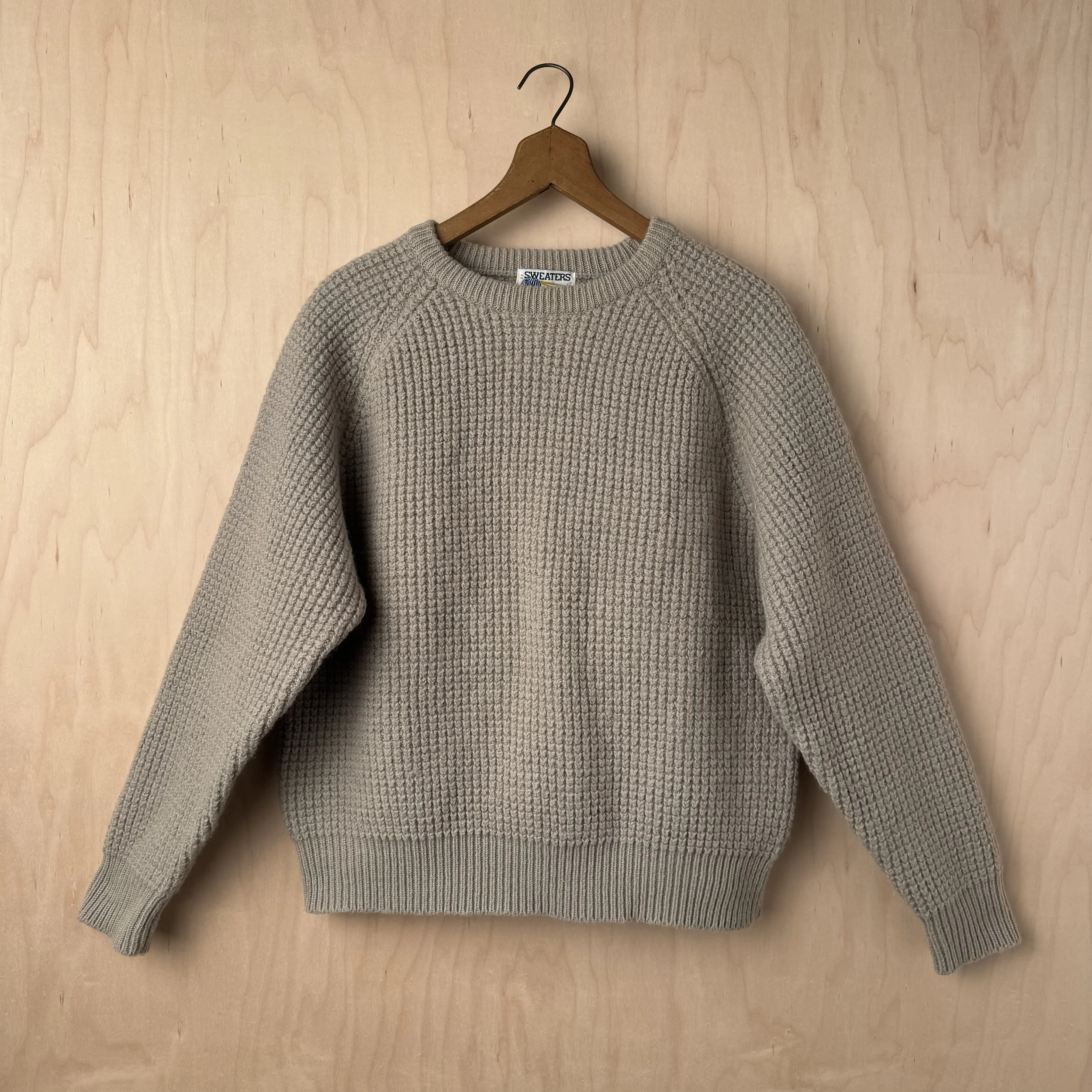 Sweaters Waffle Knit Crewneck - 1980s