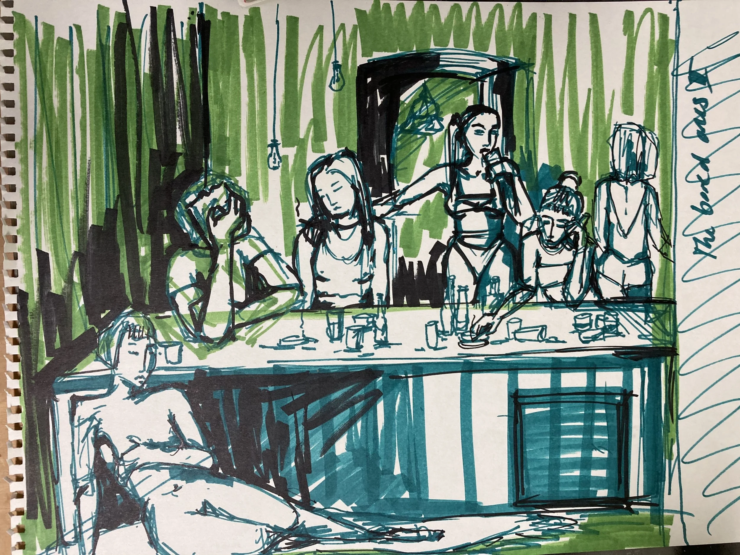 sketch for "the bored ones II", 2021