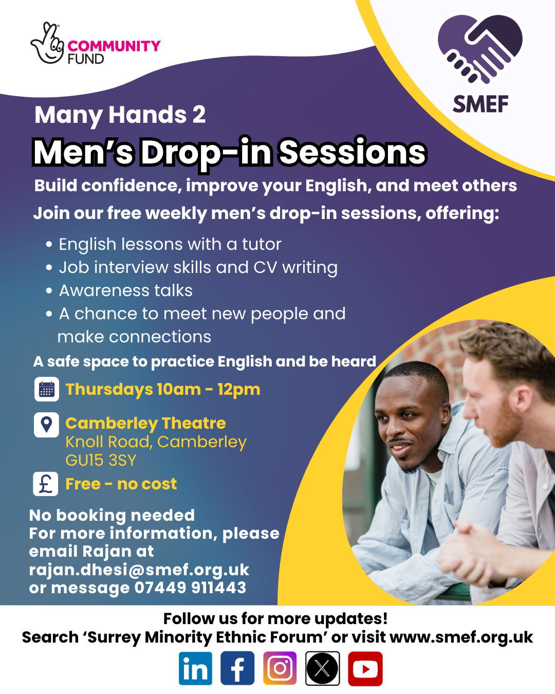 Men's drop-in sessions - Camberley