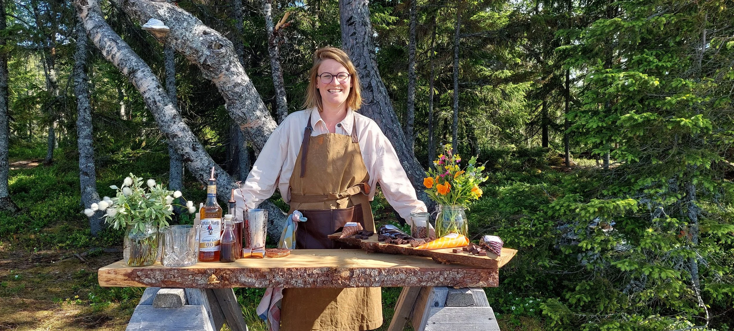 bartender outside event cocktail åre