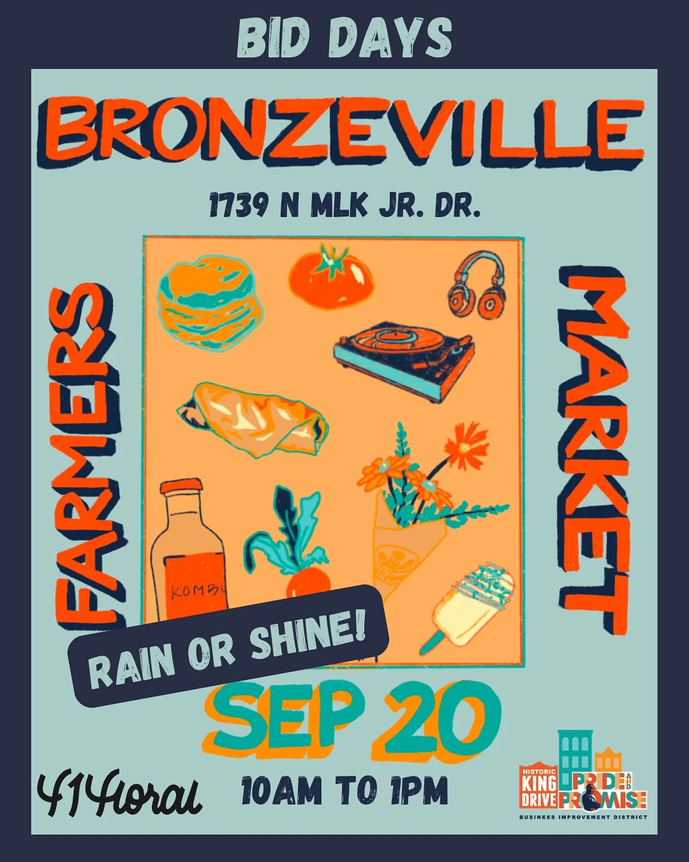 🎉 Final Day of Bid Days: Bronzeville Farmers Market Bash! 🌽🍓

We&rsquo;re closing out an unforgettable week with the heart of the community &mdash; Bronzeville Farmers Market! 

Come celebrate local flavor, fresh produce, and good vibes at:

📍 17