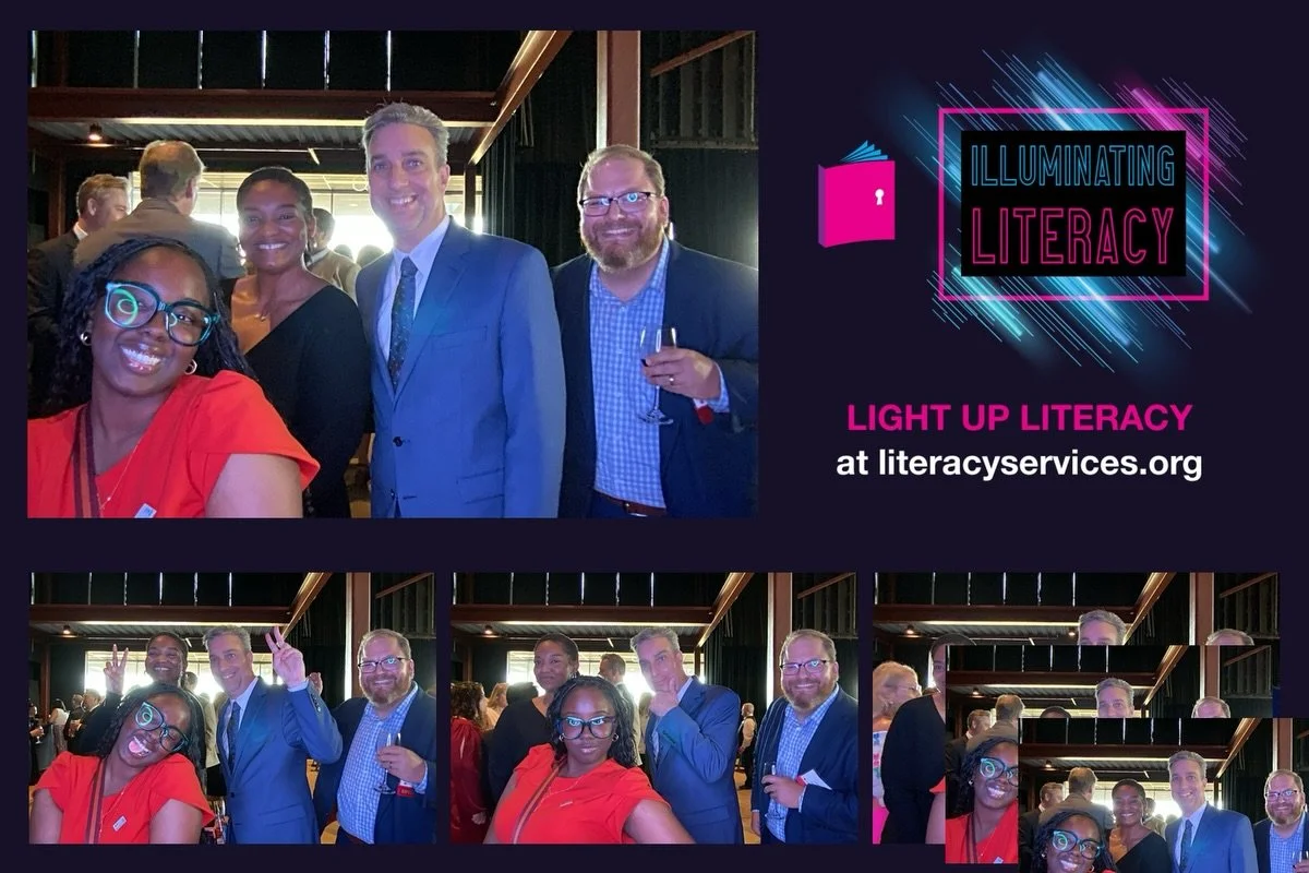Tonight, our Executive Director, Ray Hill (@raynetta.hill), and intern Zoe (@uniquelyy_zoeee) supported Literacy Services of Wisconsin (@literacyservices) at their annual fundraiser, &ldquo;Illuminating Literacy&rdquo;&mdash;a powerful celebration of