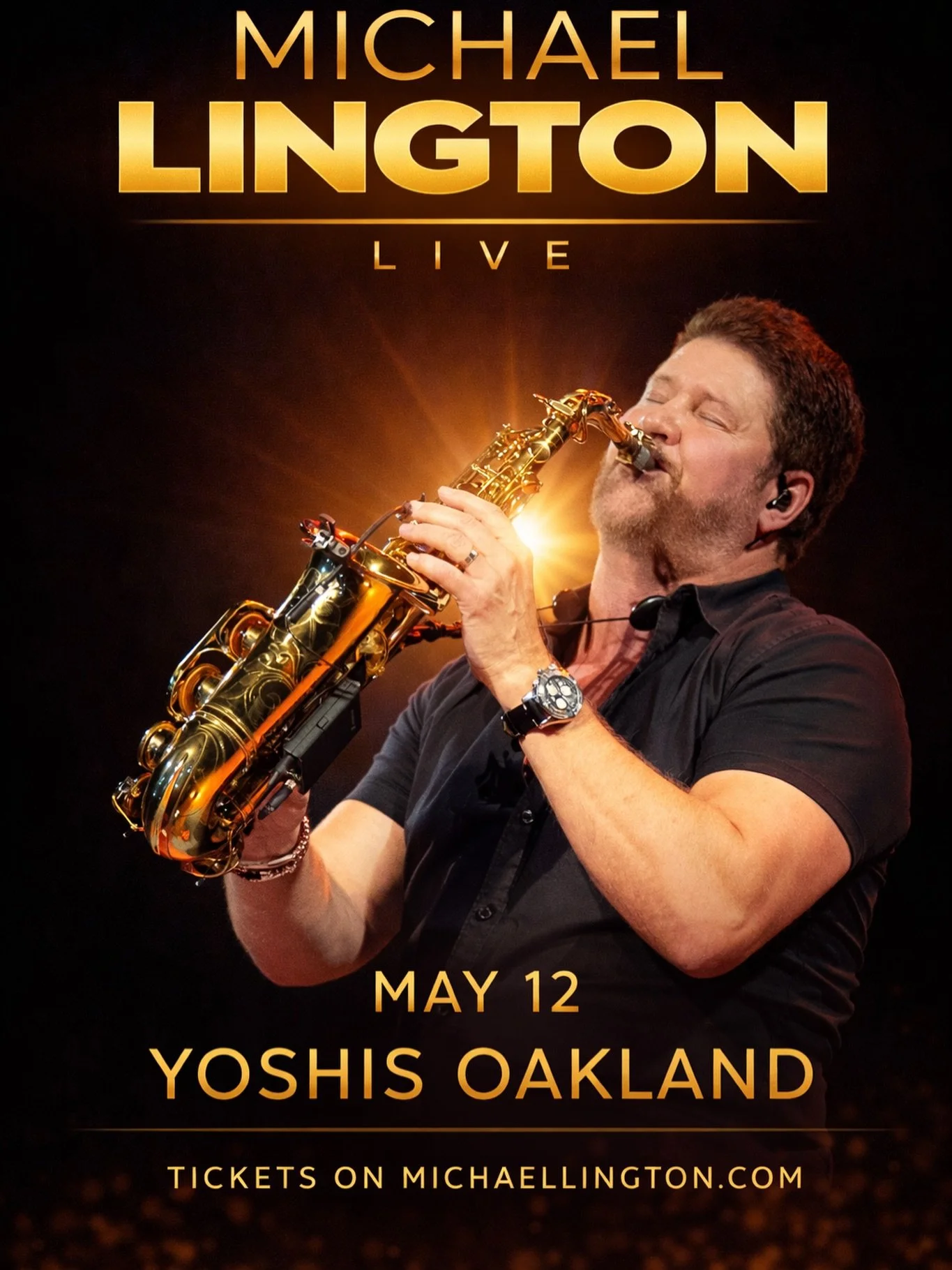 Exactly one week away to my return to the great @yoshis_oak in Oakland, CA!  Simply can't wait! 
Details on michaellington.com