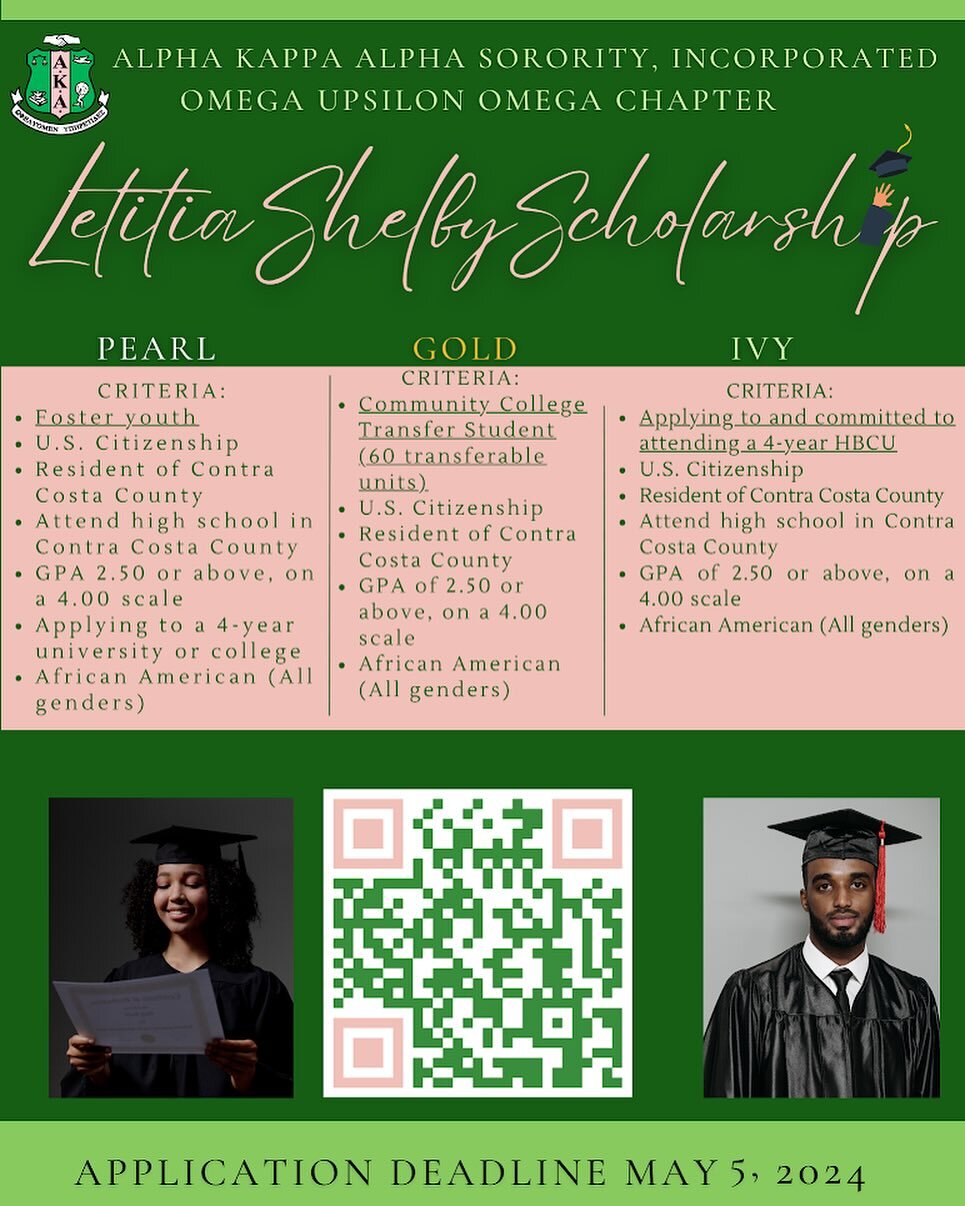 The Omega Upsilon Omega Chapter 2024 Scholarship Applications are now available!&nbsp;&nbsp;The application deadline is Sunday, May 5, 2024.&nbsp;&nbsp;For questions or technical difficulties, please contact ouoscholarshipcommittee@gmail.com. Link to