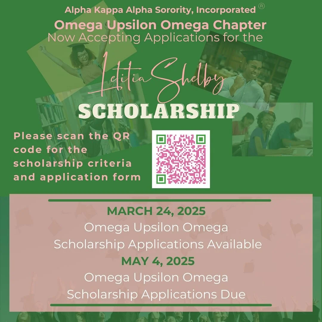 🎓🎓🎉 Calling all Contra Costa County scholars! 🎓🎓🎉 The Omega Upsilon Omega Chapter 2025 Scholarship Applications are LIVE! 🤩 Don&rsquo;t miss this opportunity! 🗓️ Deadline: Sunday, May 4th, 2025.  Questions? Email ouoscholarshipcommittee@gmail