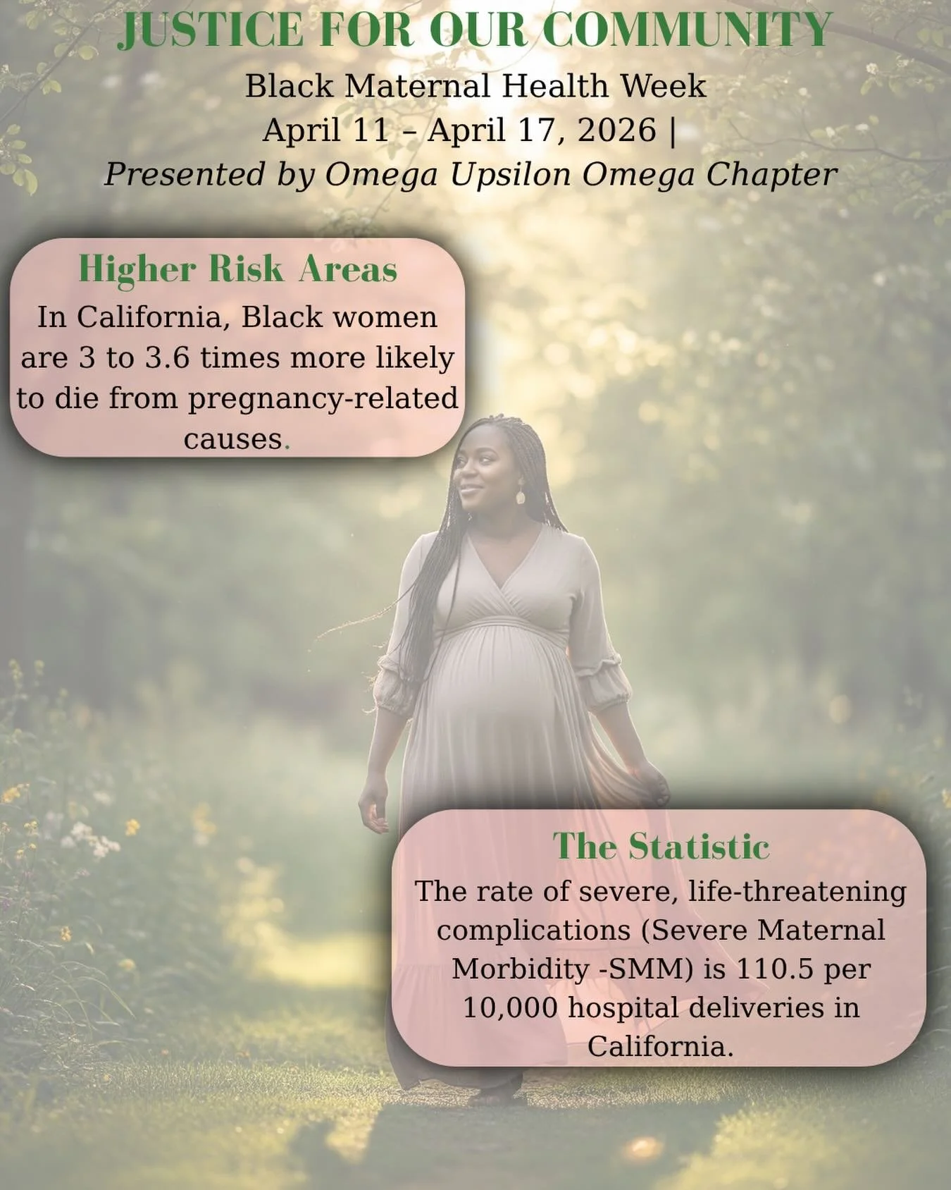 📍 Justice for Our Community.

Data shows that areas like San Pablo, Richmond, North Richmond, and Pittsburg/Bay Point face higher risks of maternal mortality and morbidity compared to the rest of the county.

We also have to talk about SMM (Severe M