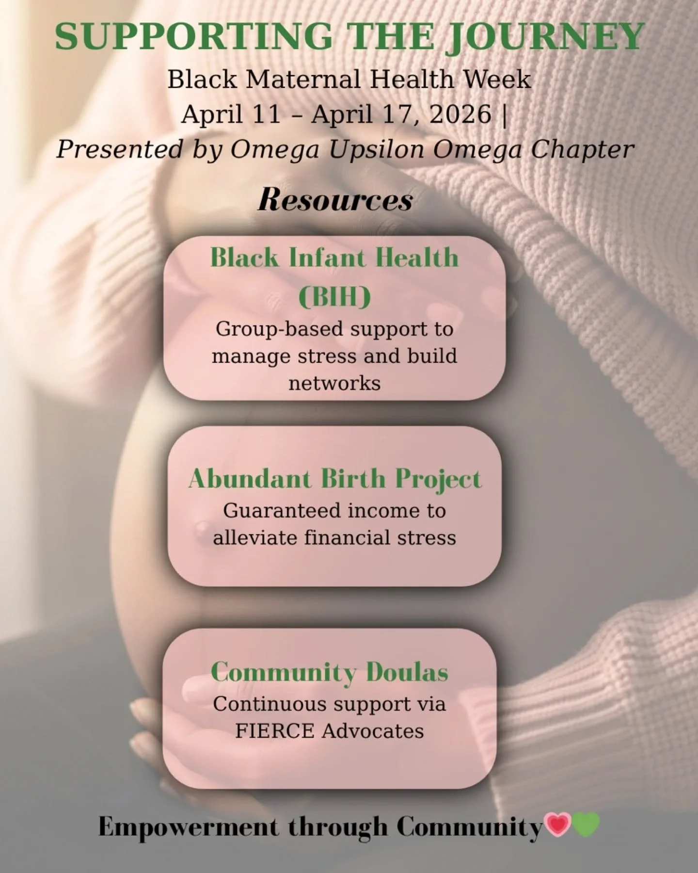 ✨&nbsp;Empowerment Through Support.

Health equity means having access to the right care at the right time. If you or someone you love is expecting, please know these local Contra Costa resources are here for you:

🗓️&nbsp;Black Infant Health (BIH):