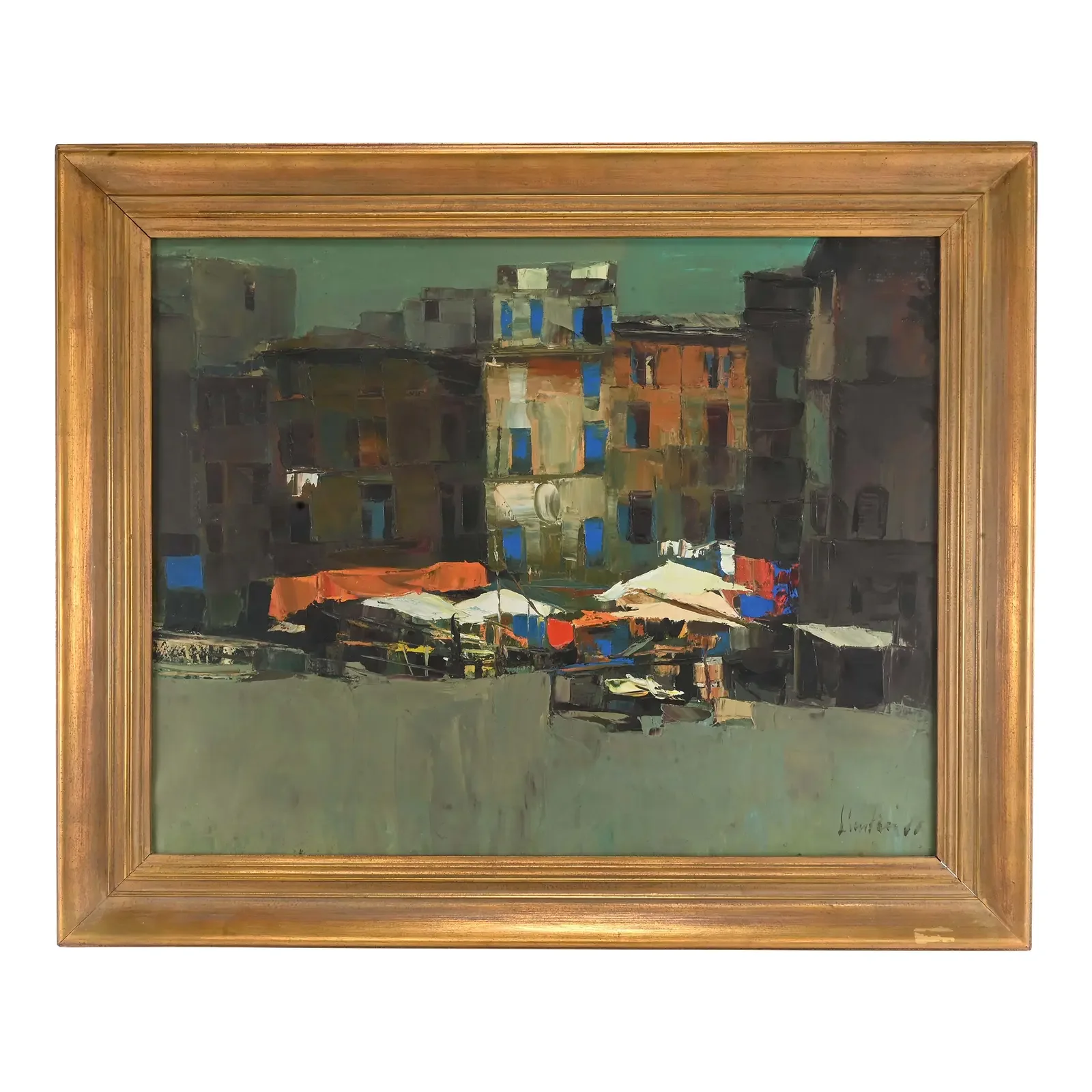 Nicola Simbari (Italian, 1927-2012) Oil on Canvas "Via Monserrato"