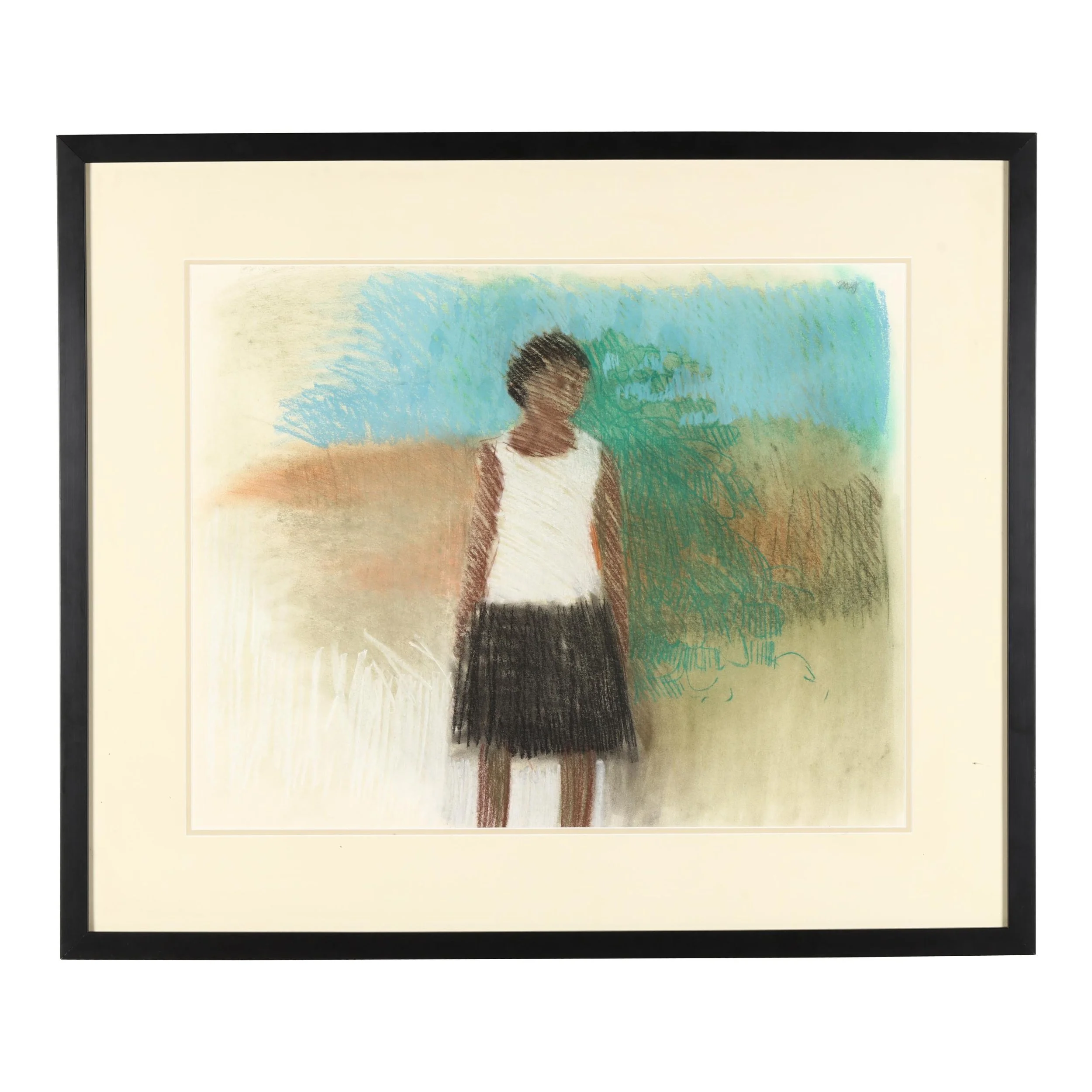 Maud Gatewood (NC, 1934-2004), Untitled (Figural Work) Signed Pastel on Paper