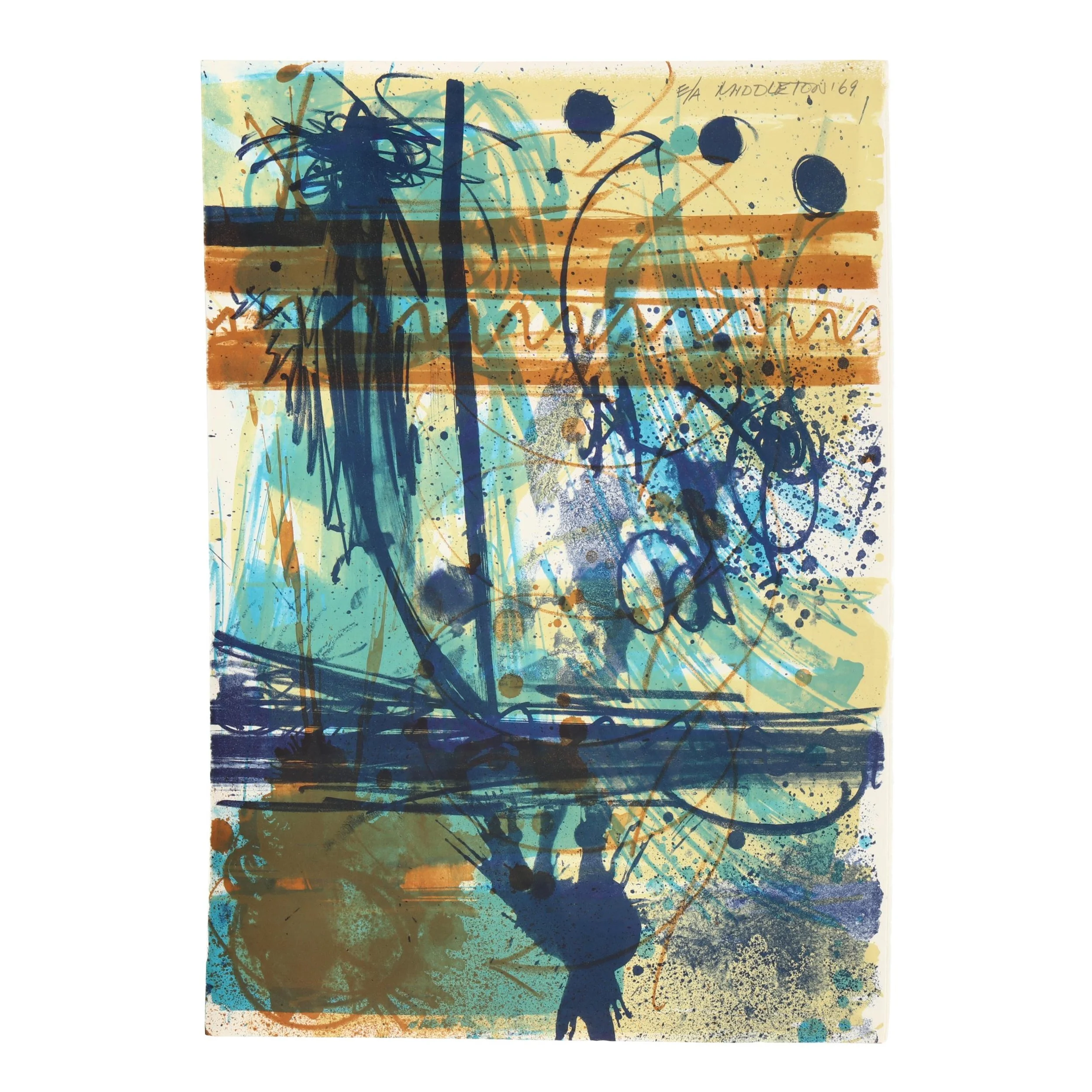 Sam Middleton (American, 1927-2015) Lithograph Signed in Pencil