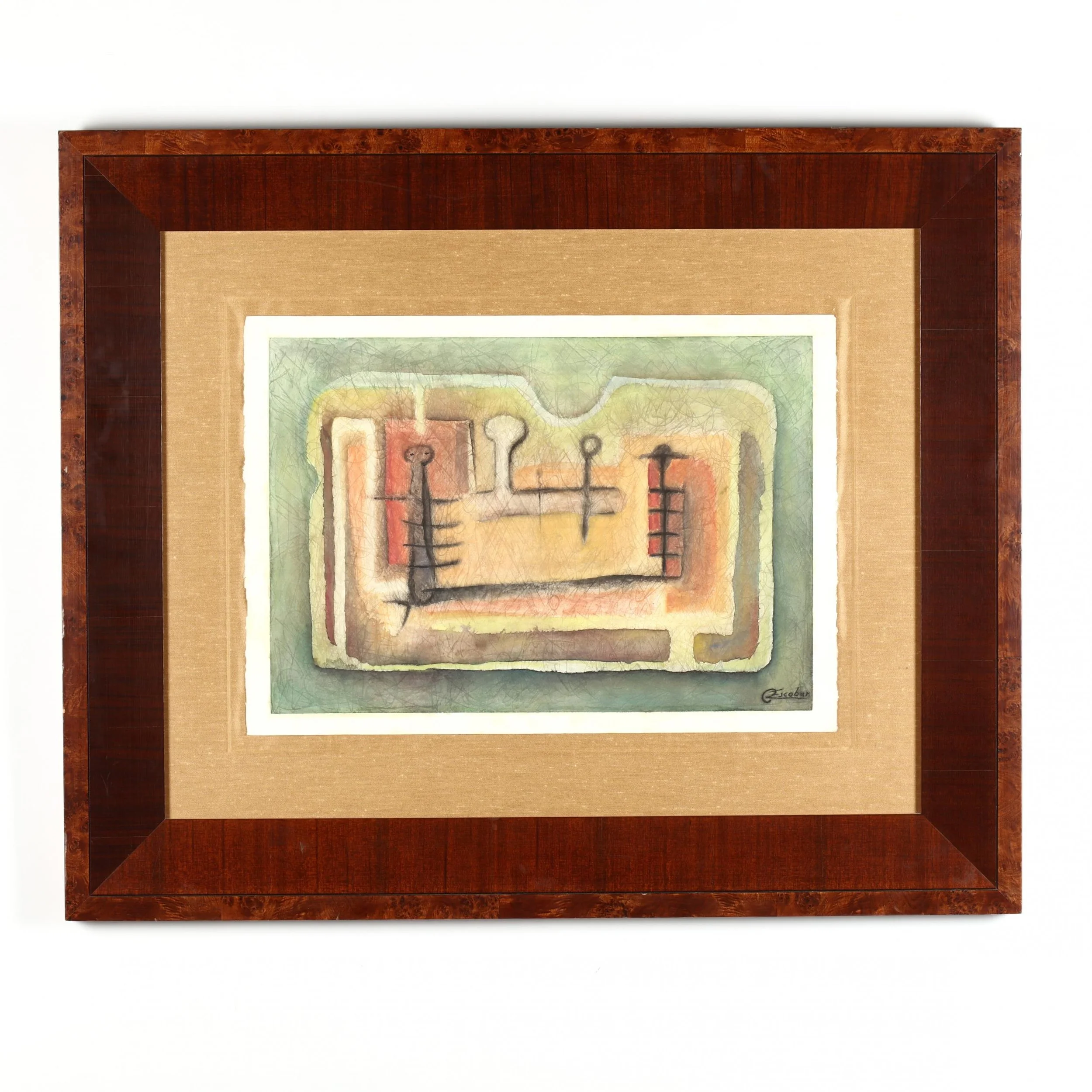 Marisol Escobar (French/American, 1930-2016) Abstract Watercolor on Wove Paper  
 
