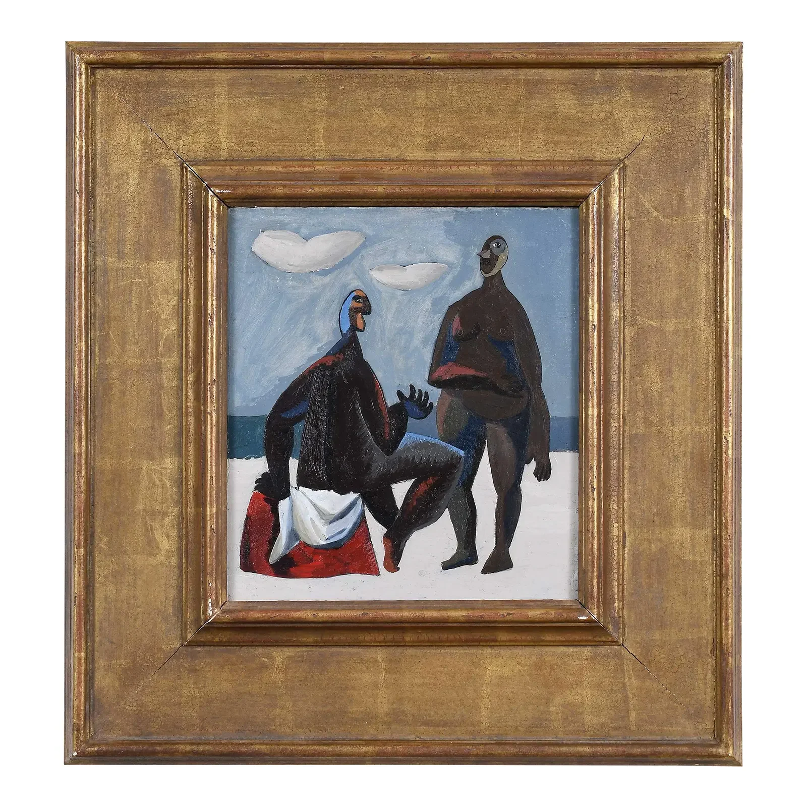 Edgar Levy (American, 1932-1934) Oil on Masonite "Fire Island"